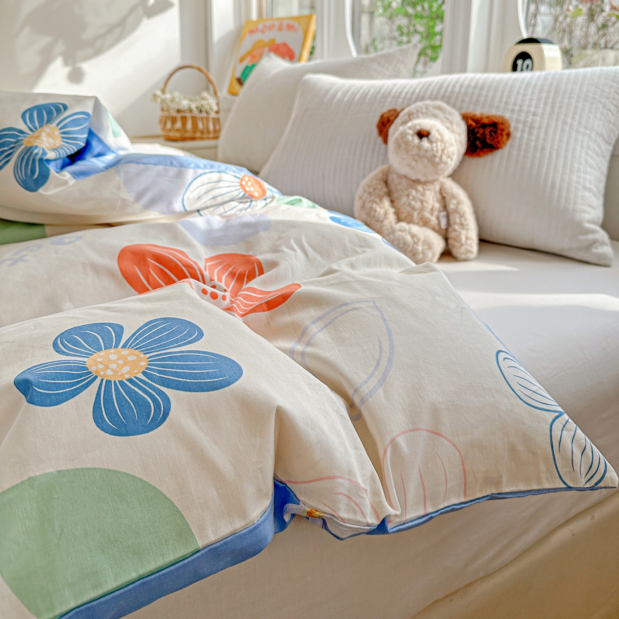 91家纺网 家纺一手货源 找家纺 佳汐蓝家纺 2026新款全棉纯棉加厚13376印花单品被套 被套单件 暖阳情调