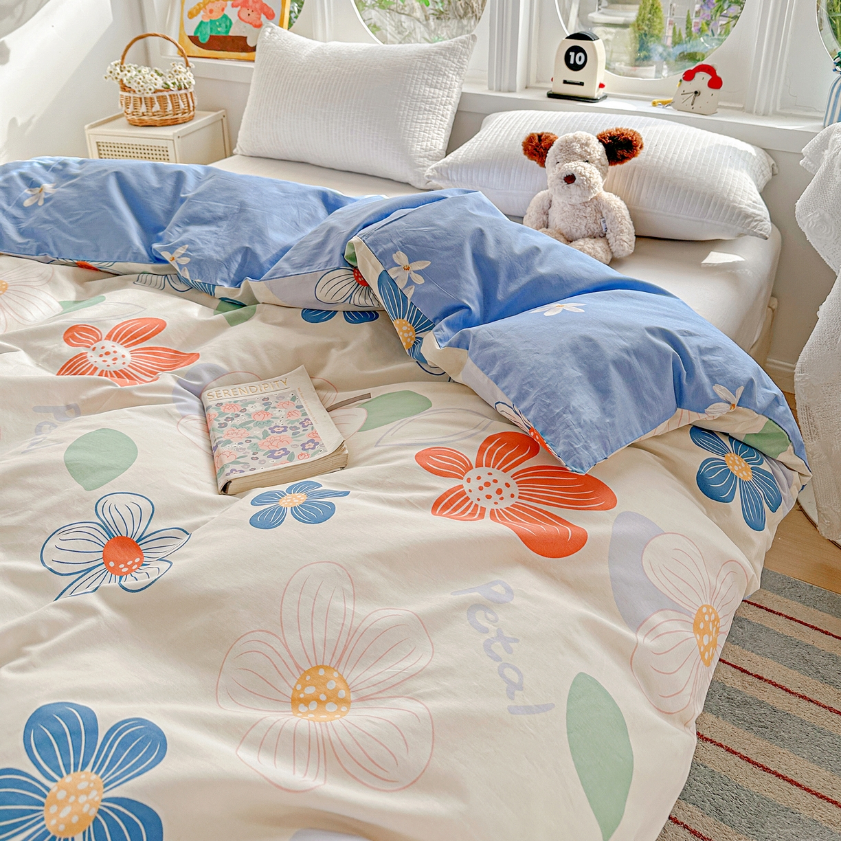 91家纺网 家纺一手货源 找家纺 佳汐蓝家纺 2026新款全棉纯棉加厚13376印花单品被套 被套单件 暖阳情调