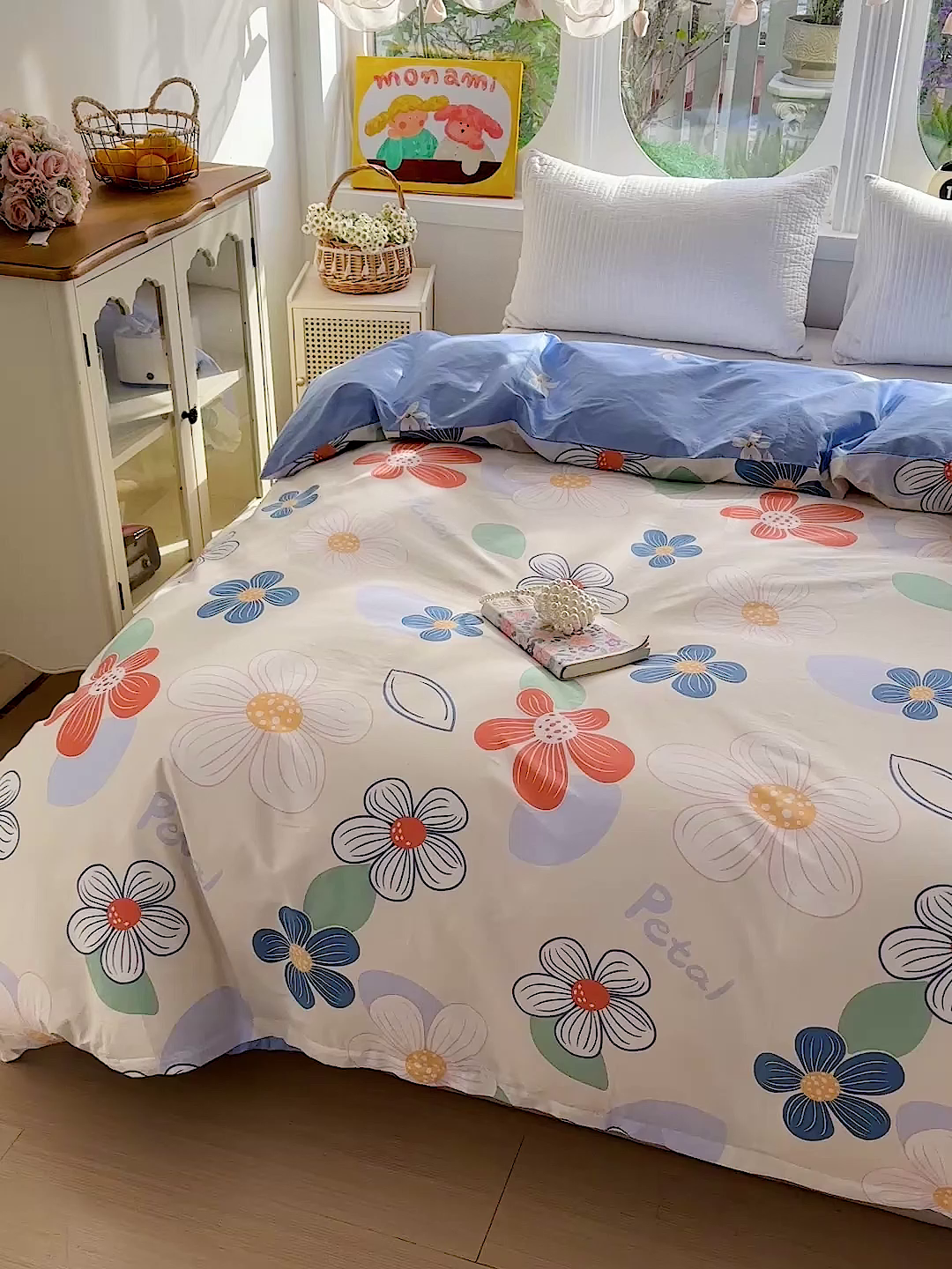 91家纺网 家纺一手货源 找家纺 佳汐蓝家纺 2026新款全棉纯棉加厚13376印花单品被套 被套单件 暖阳情调