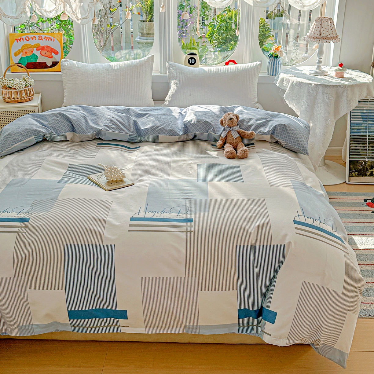 91家纺网 家纺一手货源 找家纺 佳汐蓝家纺 2026新款全棉纯棉加厚13376印花单品被套 被套单件 平行世界