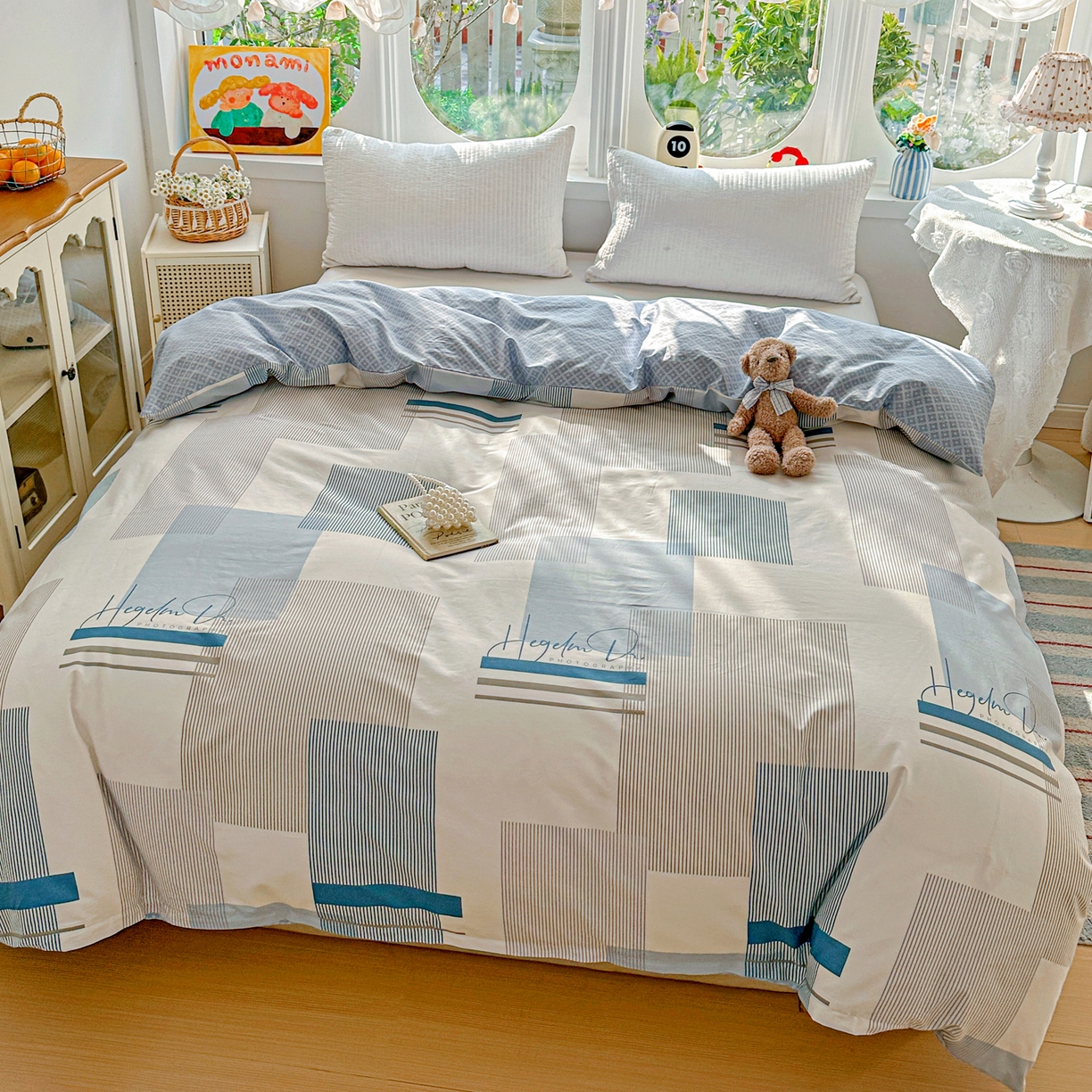 91家纺网 家纺一手货源 找家纺 佳汐蓝家纺 2026新款全棉纯棉加厚13376印花单品被套 被套单件 平行世界