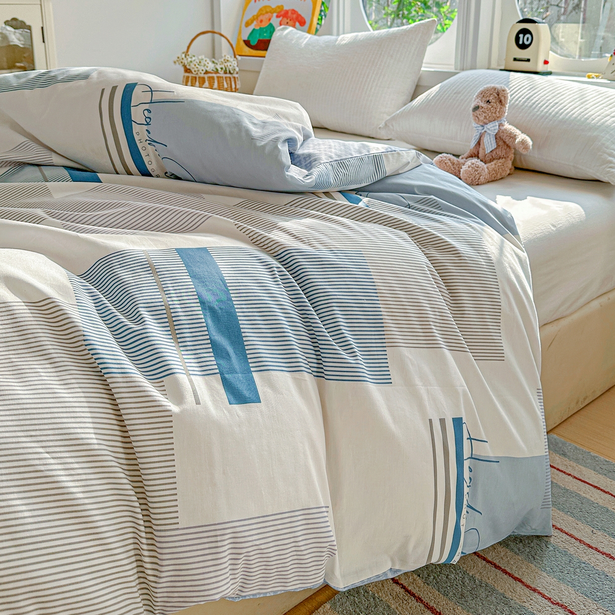 91家纺网 家纺一手货源 找家纺 佳汐蓝家纺 2026新款全棉纯棉加厚13376印花单品被套 被套单件 平行世界