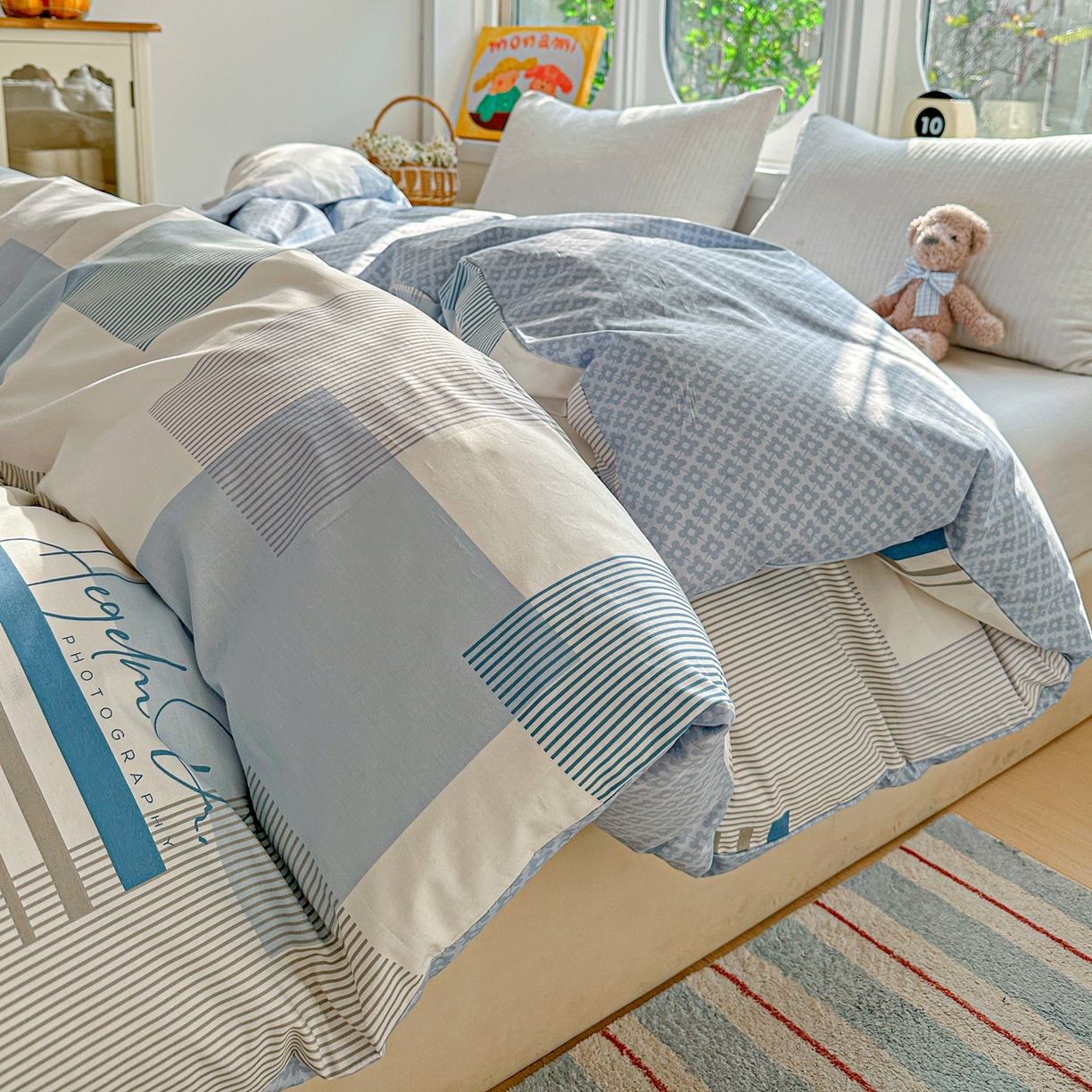 91家纺网 家纺一手货源 找家纺 佳汐蓝家纺 2026新款全棉纯棉加厚13376印花单品被套 被套单件 平行世界