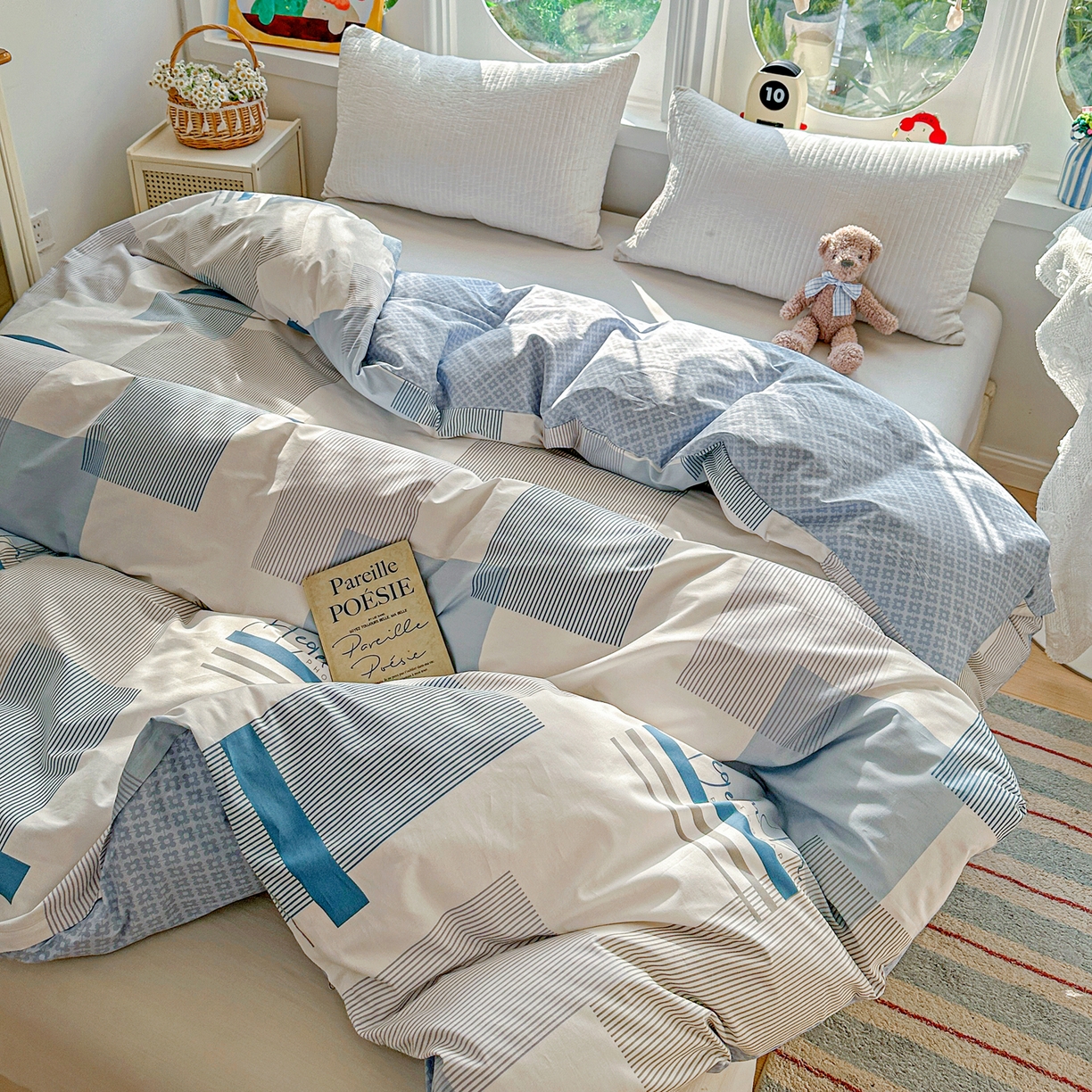 91家纺网 家纺一手货源 找家纺 佳汐蓝家纺 2026新款全棉纯棉加厚13376印花单品被套 被套单件 平行世界