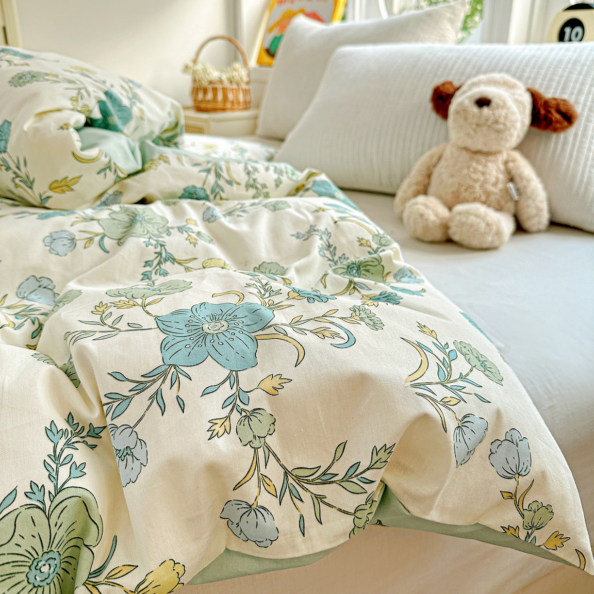 91家纺网 家纺一手货源 找家纺 佳汐蓝家纺 2026新款全棉纯棉加厚13376印花单品被套 被套单件 浅影落香