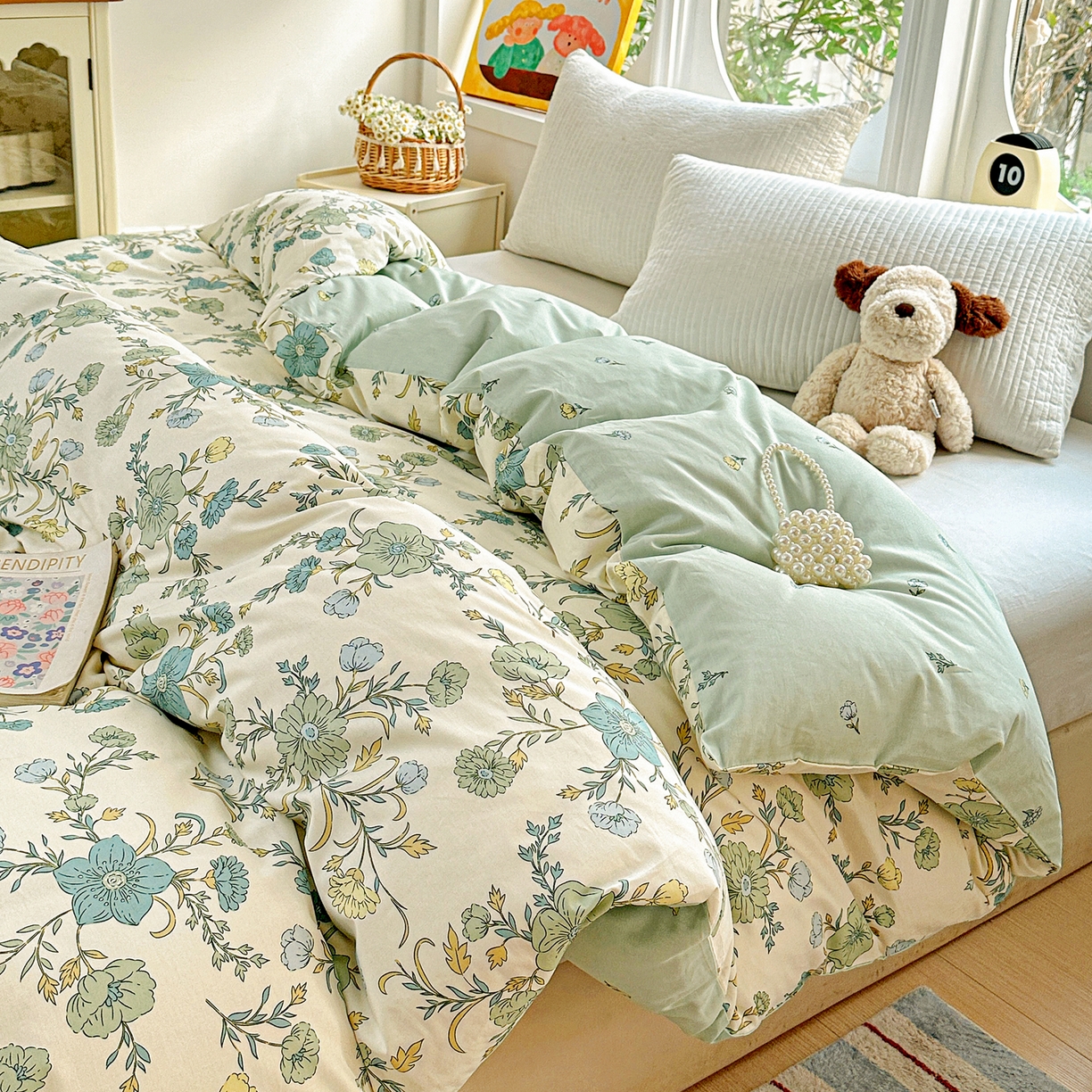 91家纺网 家纺一手货源 找家纺 佳汐蓝家纺 2026新款全棉纯棉加厚13376印花单品被套 被套单件 浅影落香