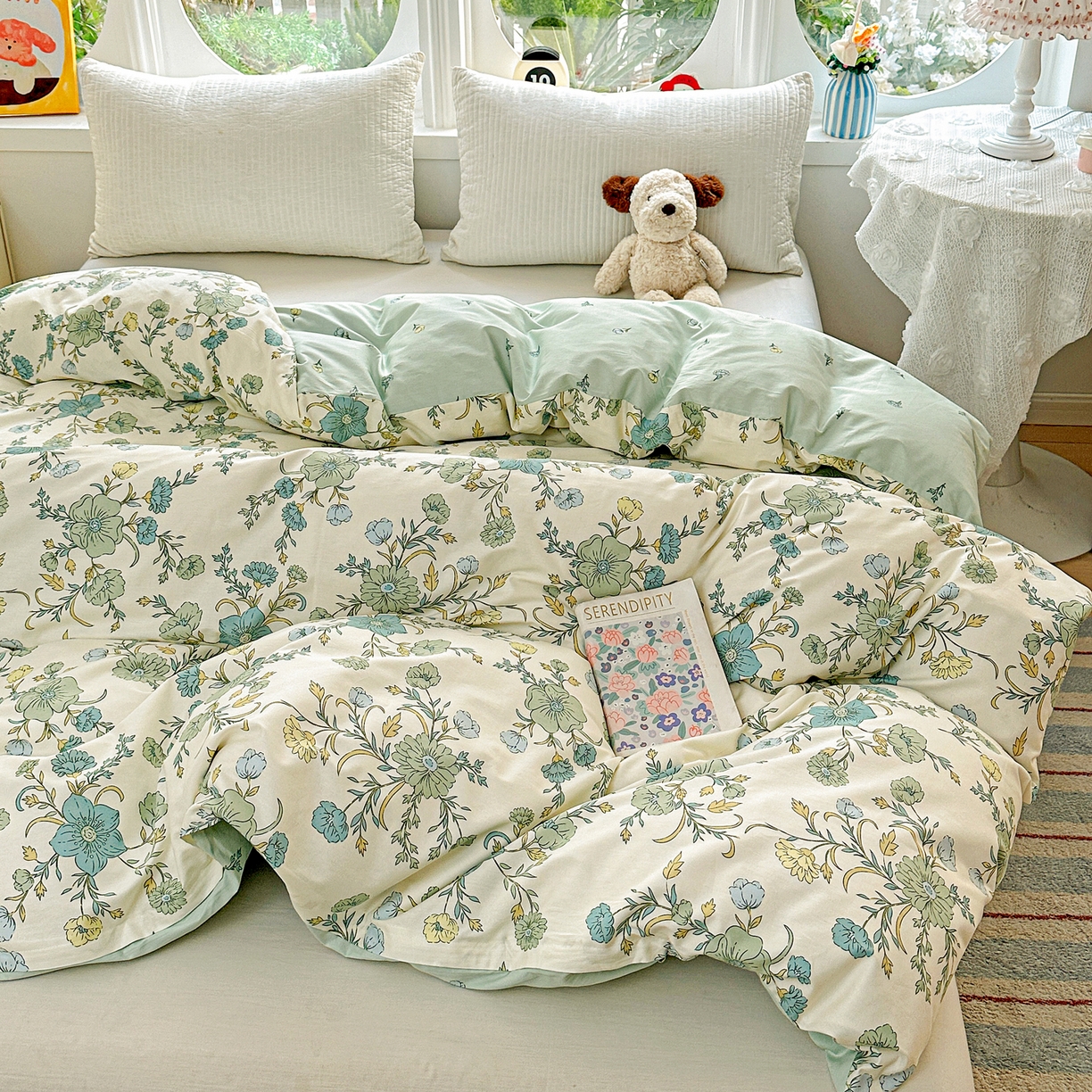 91家纺网 家纺一手货源 找家纺 佳汐蓝家纺 2026新款全棉纯棉加厚13376印花单品被套 被套单件 浅影落香