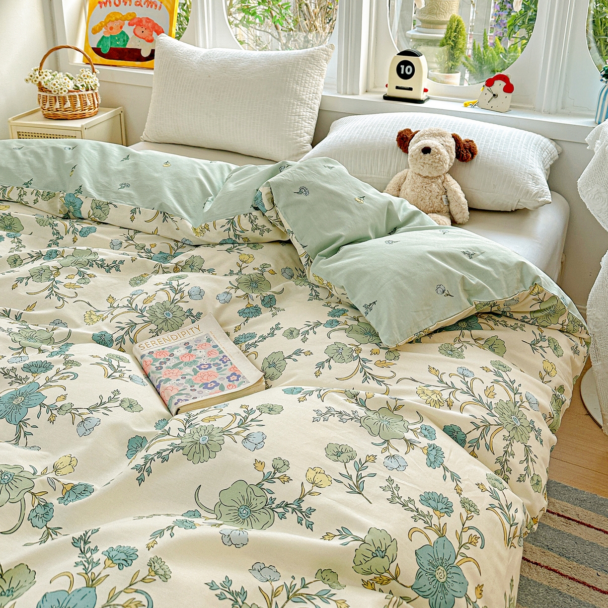 91家纺网 家纺一手货源 找家纺 佳汐蓝家纺 2026新款全棉纯棉加厚13376印花单品被套 被套单件 浅影落香