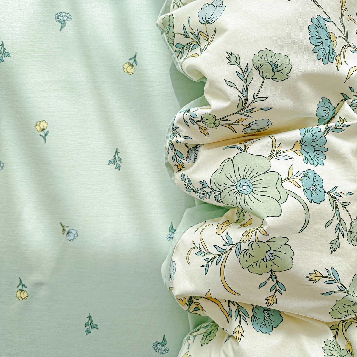 91家纺网 家纺一手货源 找家纺 佳汐蓝家纺 2026新款全棉纯棉加厚13376印花单品被套 被套单件 浅影落香