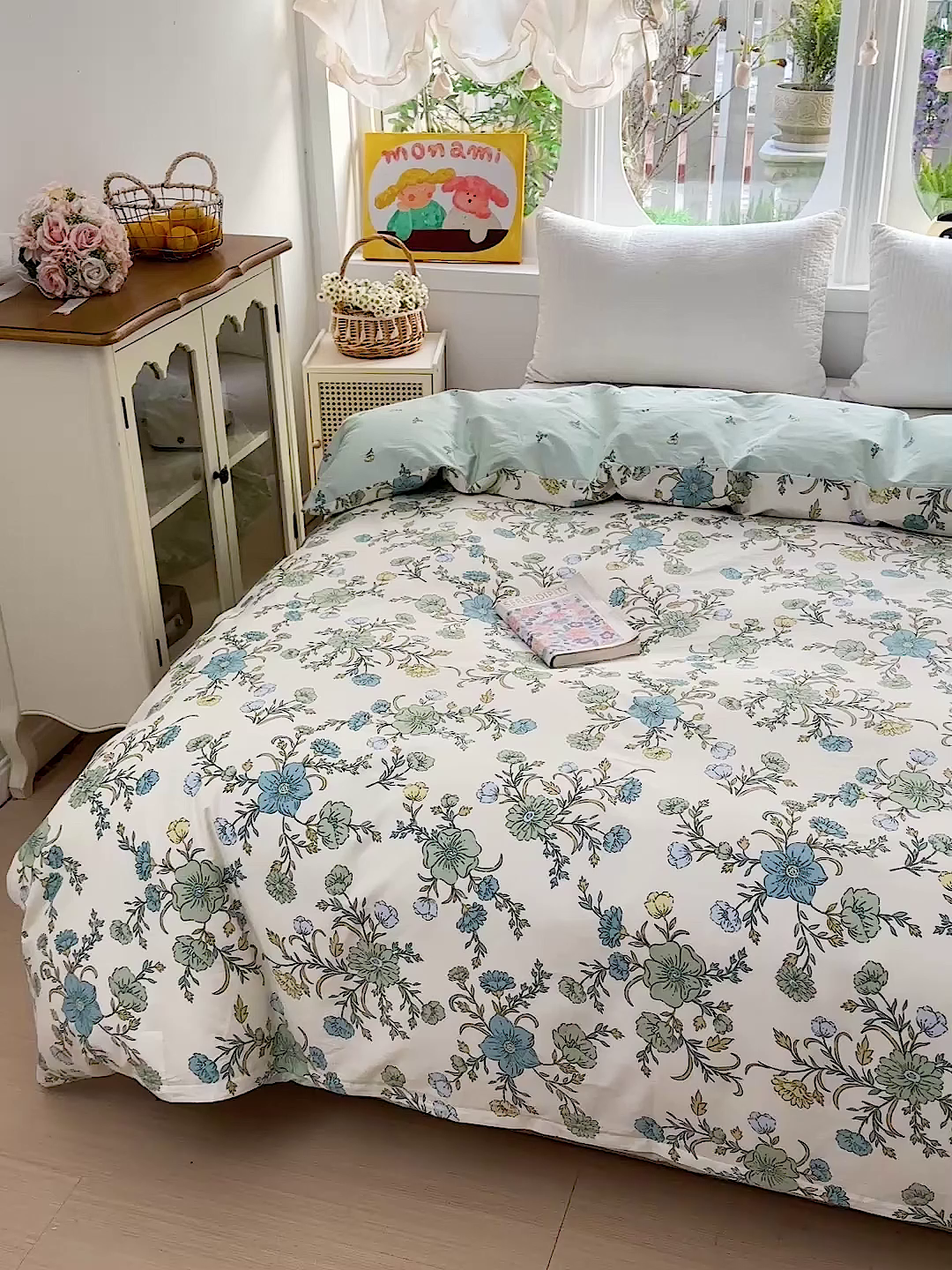 91家纺网 家纺一手货源 找家纺 佳汐蓝家纺 2026新款全棉纯棉加厚13376印花单品被套 被套单件 浅影落香