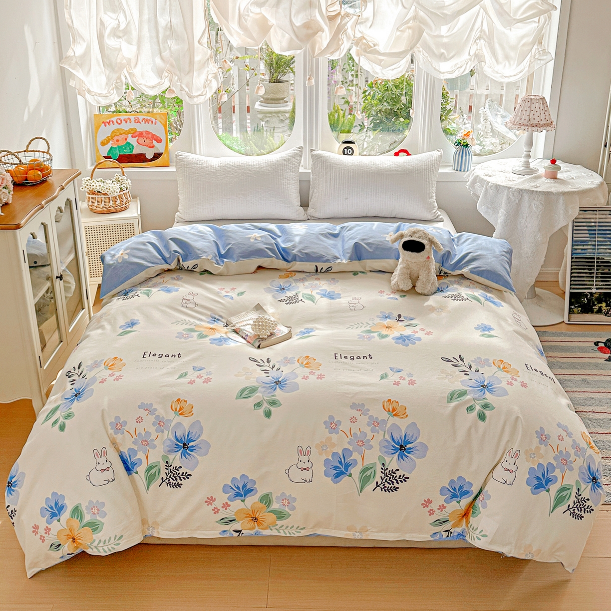 佳汐蓝家纺 2026新款全棉纯棉加厚13376印花单品被套 被套单件 若薇