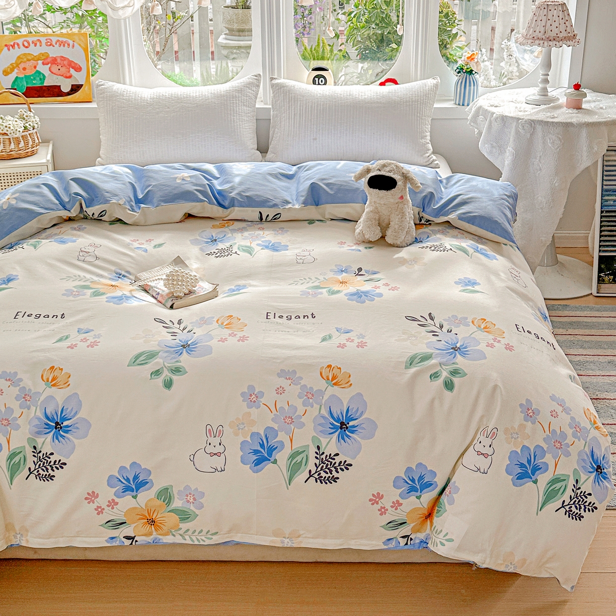 91家纺网 家纺一手货源 找家纺 佳汐蓝家纺 2026新款全棉纯棉加厚13376印花单品被套 被套单件 若薇