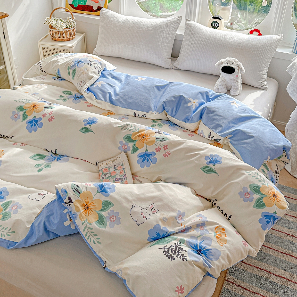 91家纺网 家纺一手货源 找家纺 佳汐蓝家纺 2026新款全棉纯棉加厚13376印花单品被套 被套单件 若薇