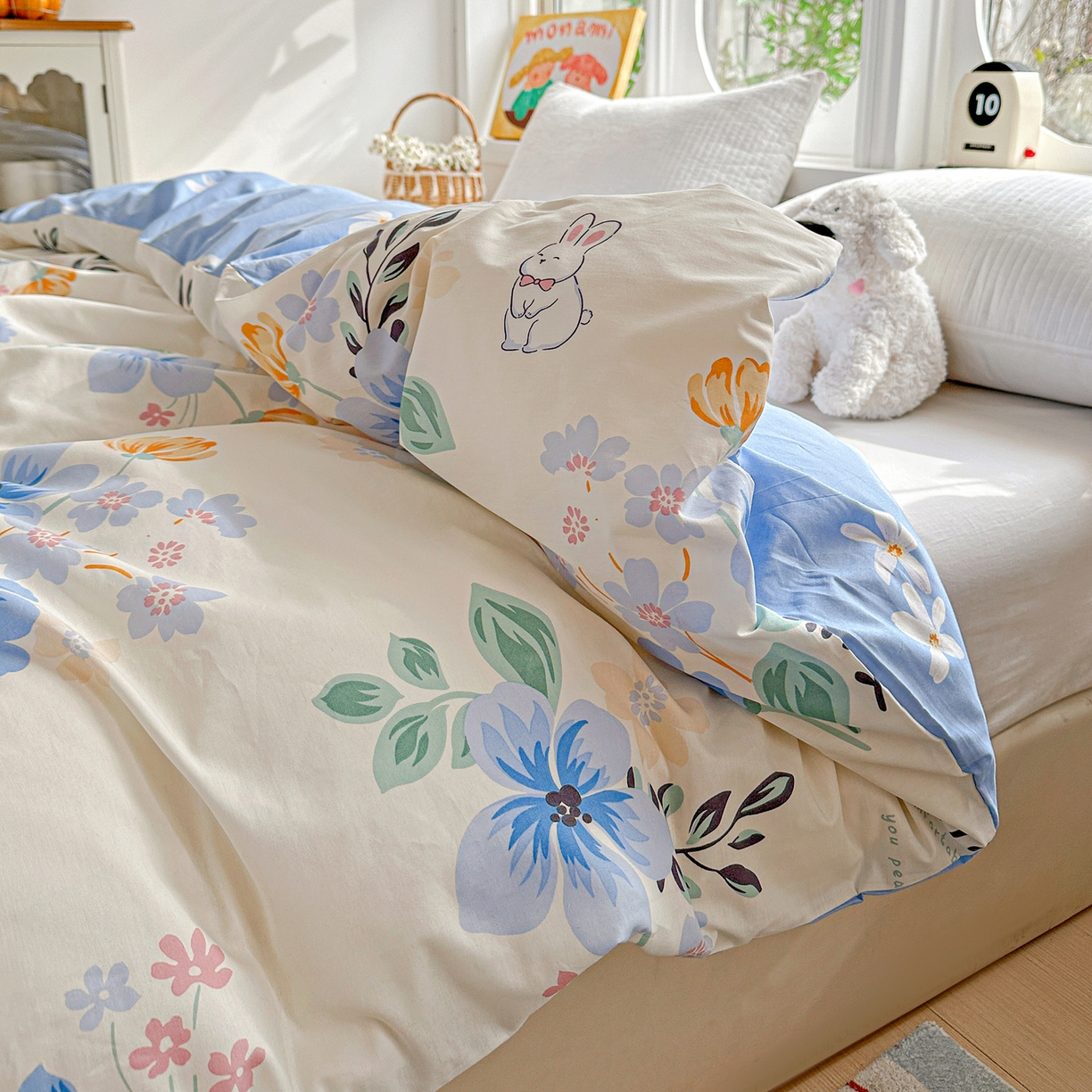 91家纺网 家纺一手货源 找家纺 佳汐蓝家纺 2026新款全棉纯棉加厚13376印花单品被套 被套单件 若薇