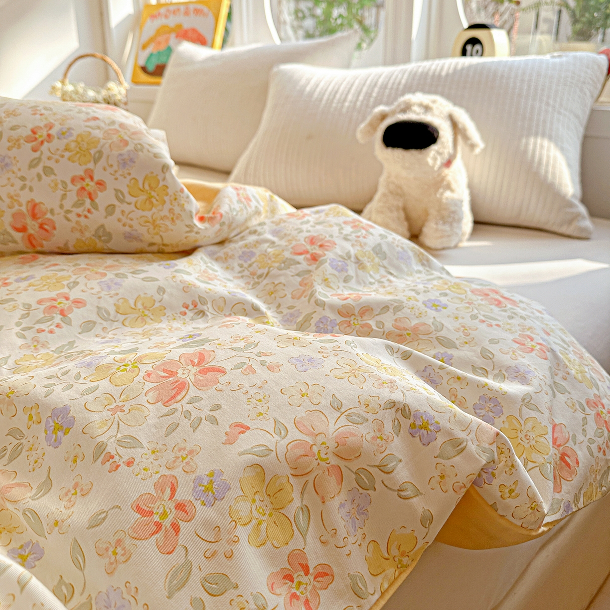 91家纺网 家纺一手货源 找家纺 佳汐蓝家纺 2026新款全棉纯棉加厚13376印花单品被套 被套单件 森恋花开