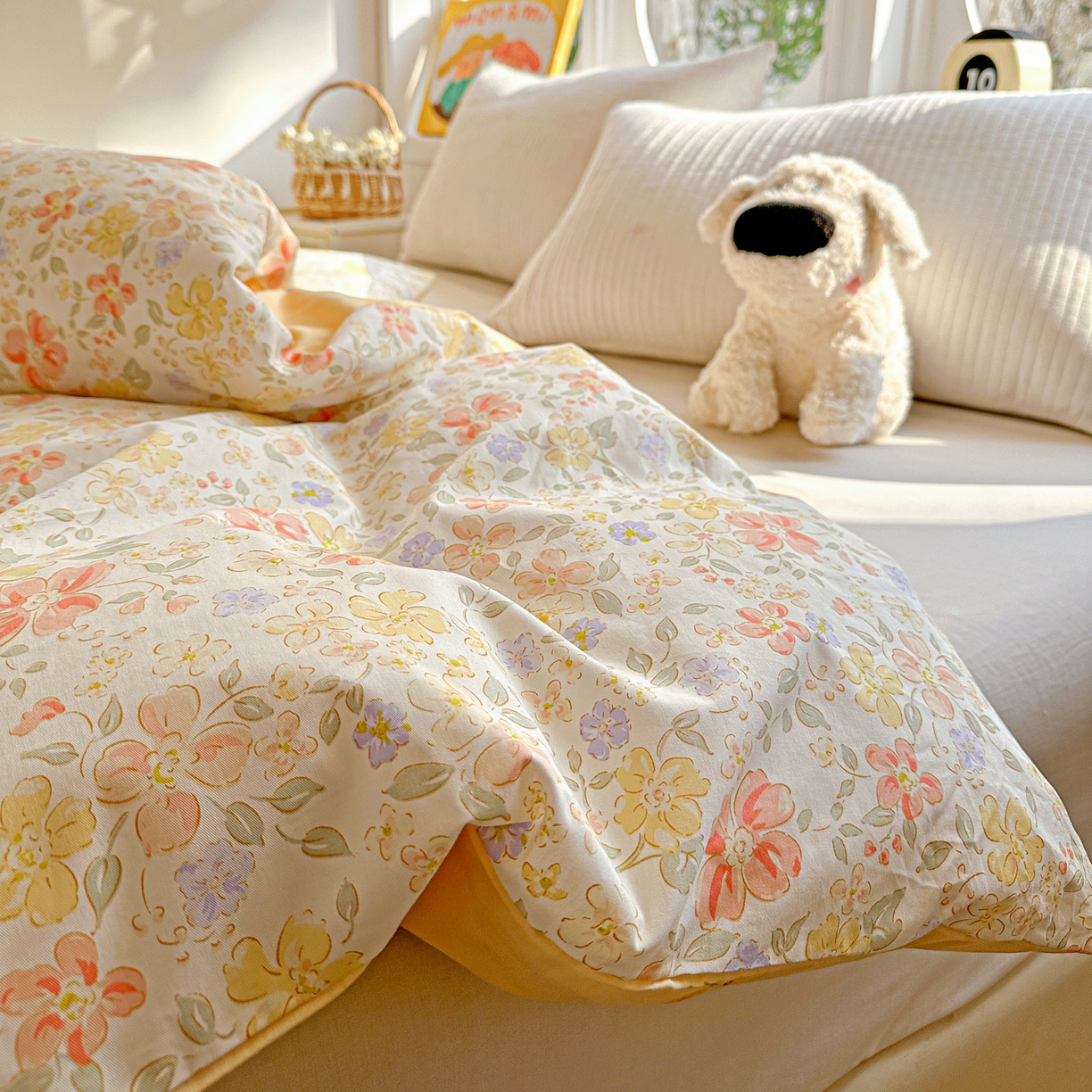 91家纺网 家纺一手货源 找家纺 佳汐蓝家纺 2026新款全棉纯棉加厚13376印花单品被套 被套单件 森恋花开