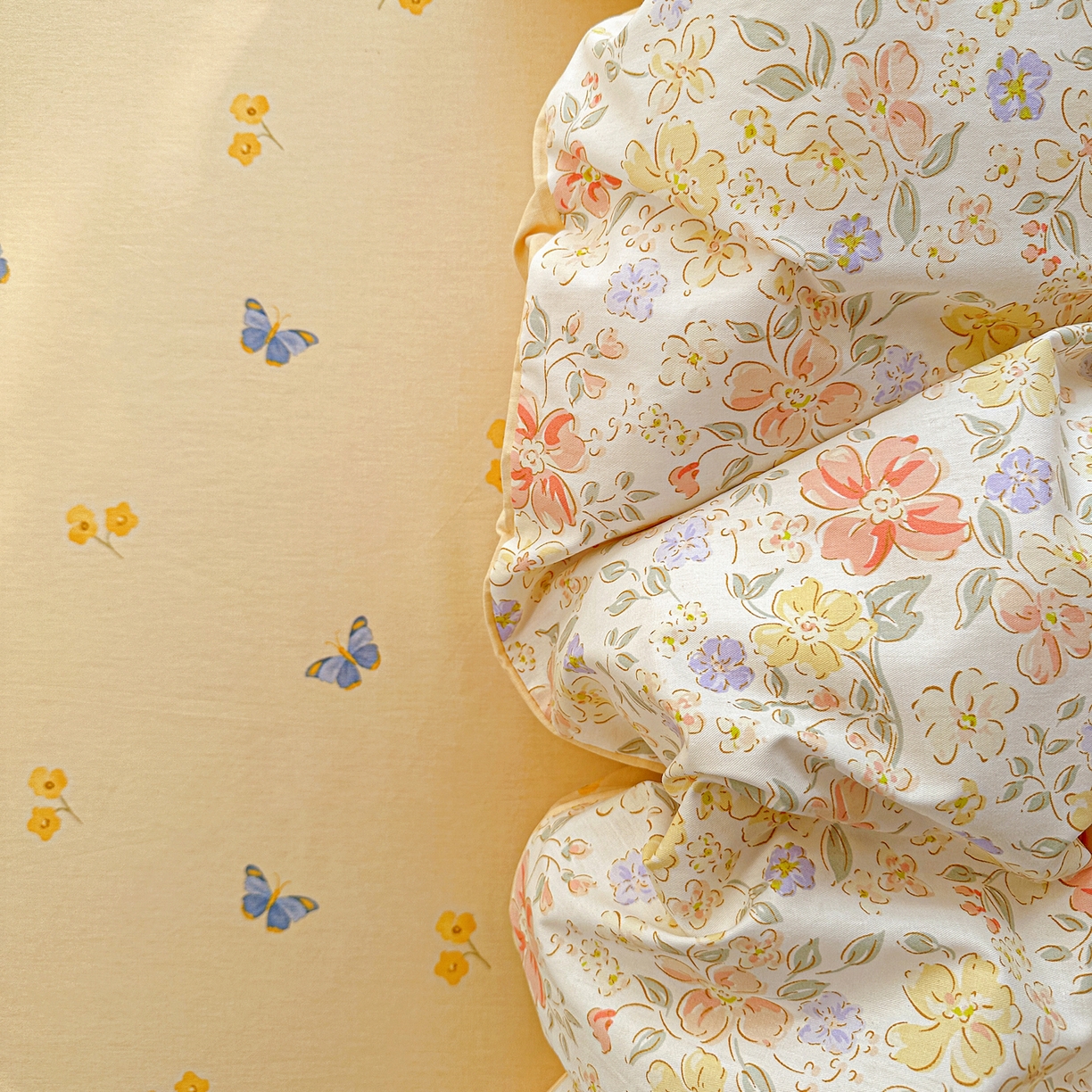 91家纺网 家纺一手货源 找家纺 佳汐蓝家纺 2026新款全棉纯棉加厚13376印花单品被套 被套单件 森恋花开