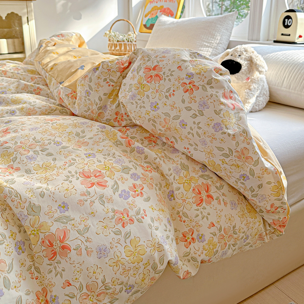 91家纺网 家纺一手货源 找家纺 佳汐蓝家纺 2026新款全棉纯棉加厚13376印花单品被套 被套单件 森恋花开