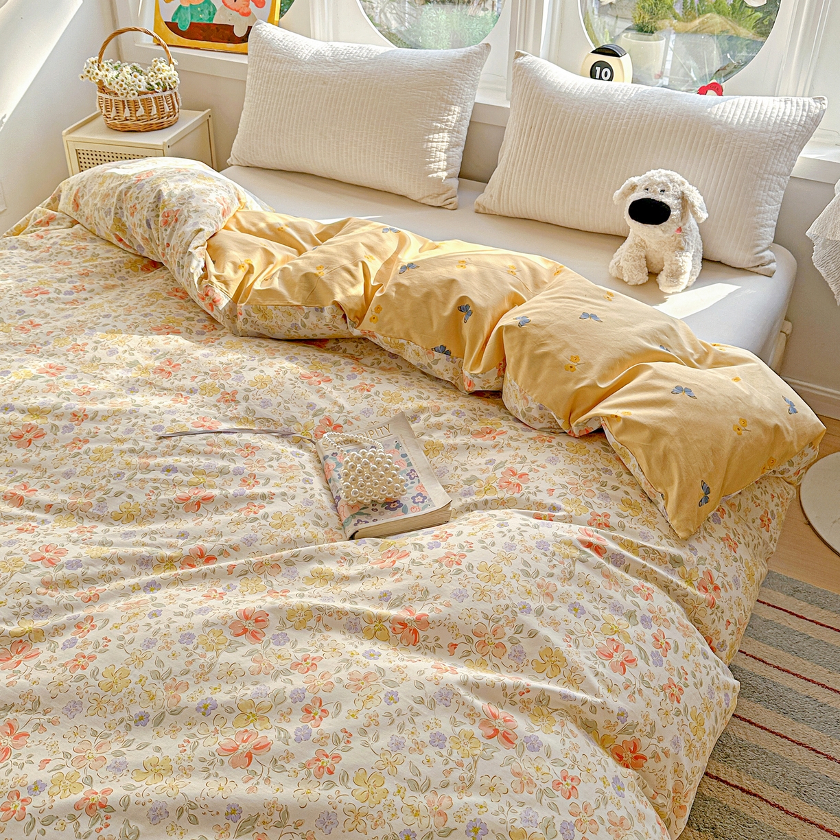 91家纺网 家纺一手货源 找家纺 佳汐蓝家纺 2026新款全棉纯棉加厚13376印花单品被套 被套单件 森恋花开