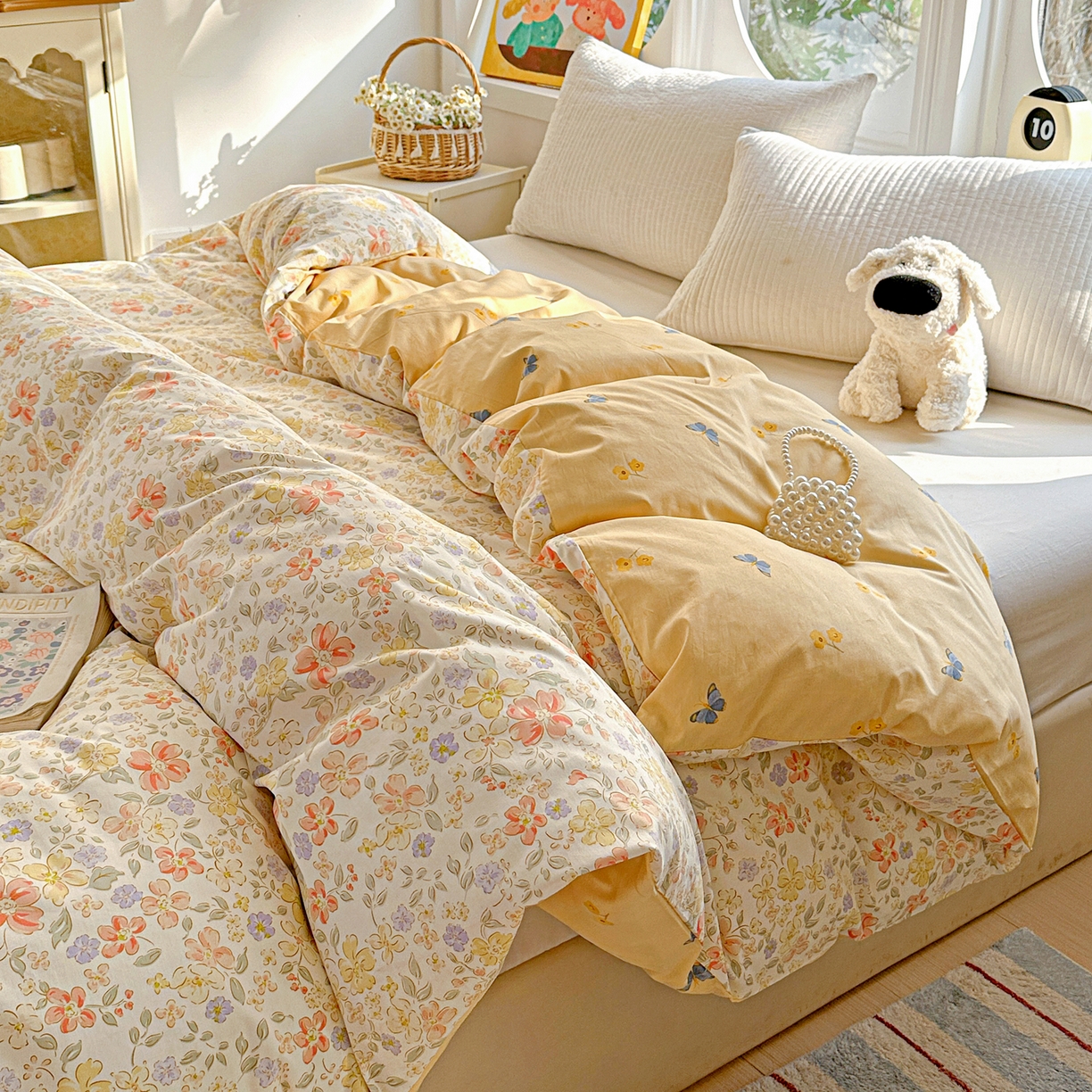 91家纺网 家纺一手货源 找家纺 佳汐蓝家纺 2026新款全棉纯棉加厚13376印花单品被套 被套单件 森恋花开