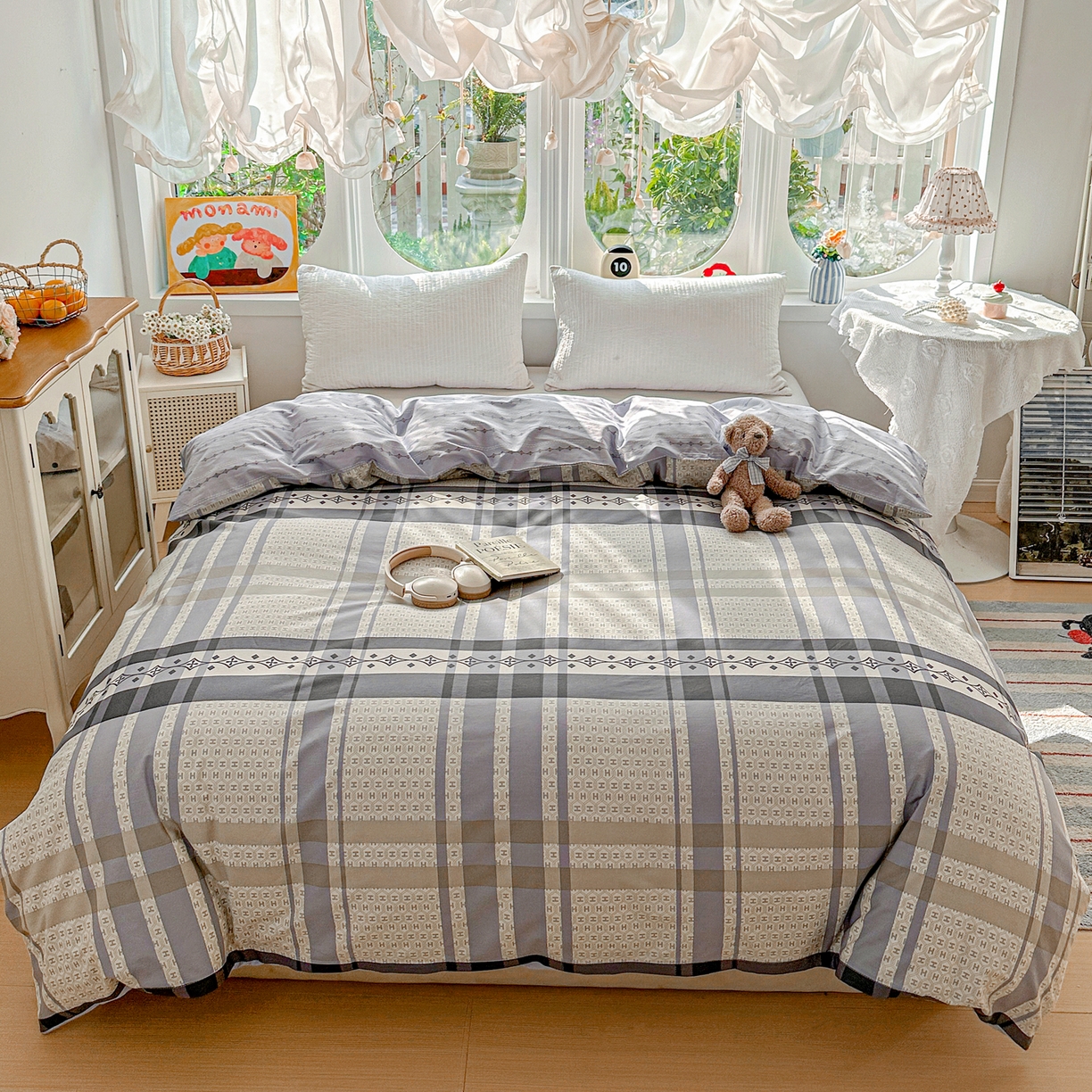 佳汐蓝家纺 2026新款全棉纯棉加厚13376印花单品被套 被套单件 协奏曲