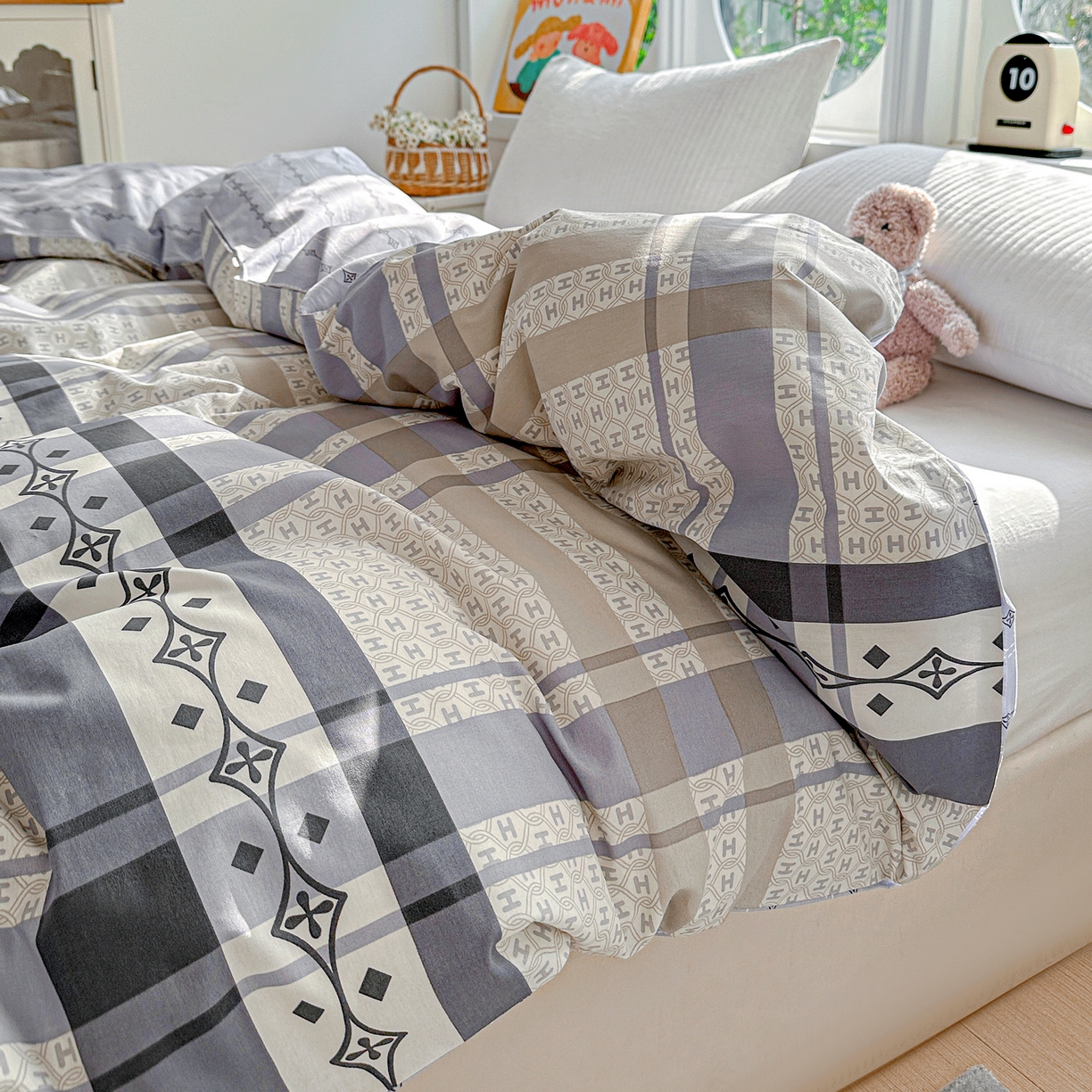 91家纺网 家纺一手货源 找家纺 佳汐蓝家纺 2026新款全棉纯棉加厚13376印花单品被套 被套单件 协奏曲