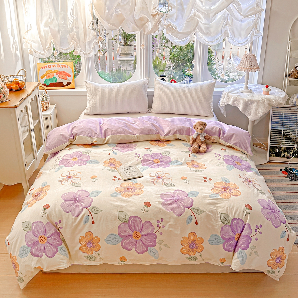 佳汐蓝家纺 2026新款全棉纯棉加厚13376印花单品被套 被套单件 心怡如初