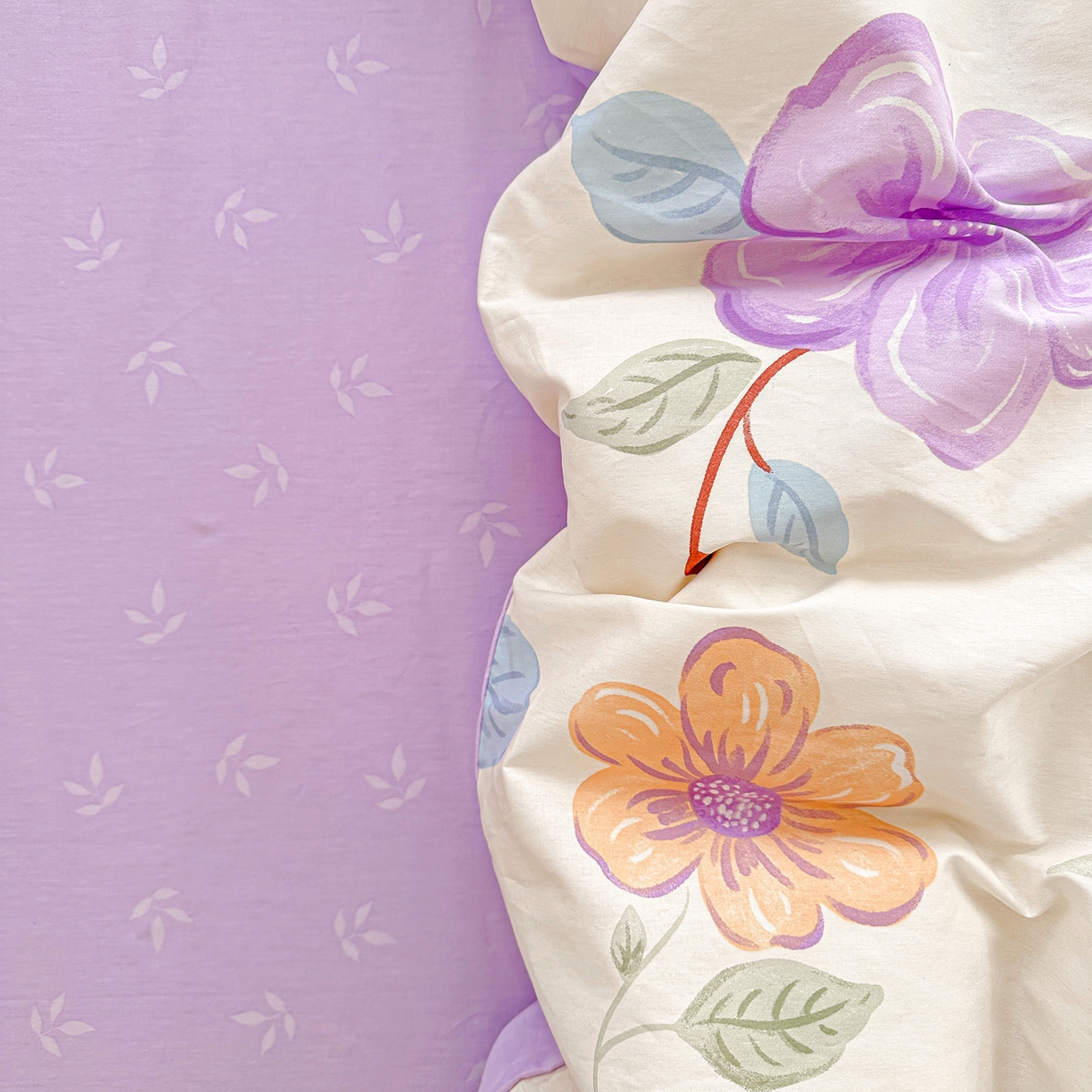 91家纺网 家纺一手货源 找家纺 佳汐蓝家纺 2026新款全棉纯棉加厚13376印花单品被套 被套单件 心怡如初