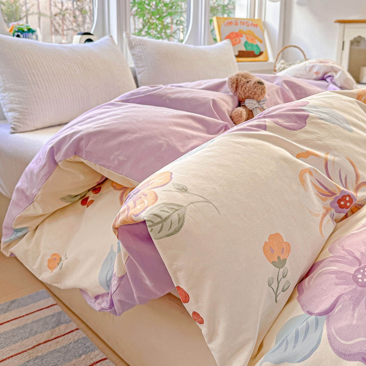 91家纺网 家纺一手货源 找家纺 佳汐蓝家纺 2026新款全棉纯棉加厚13376印花单品被套 被套单件 心怡如初