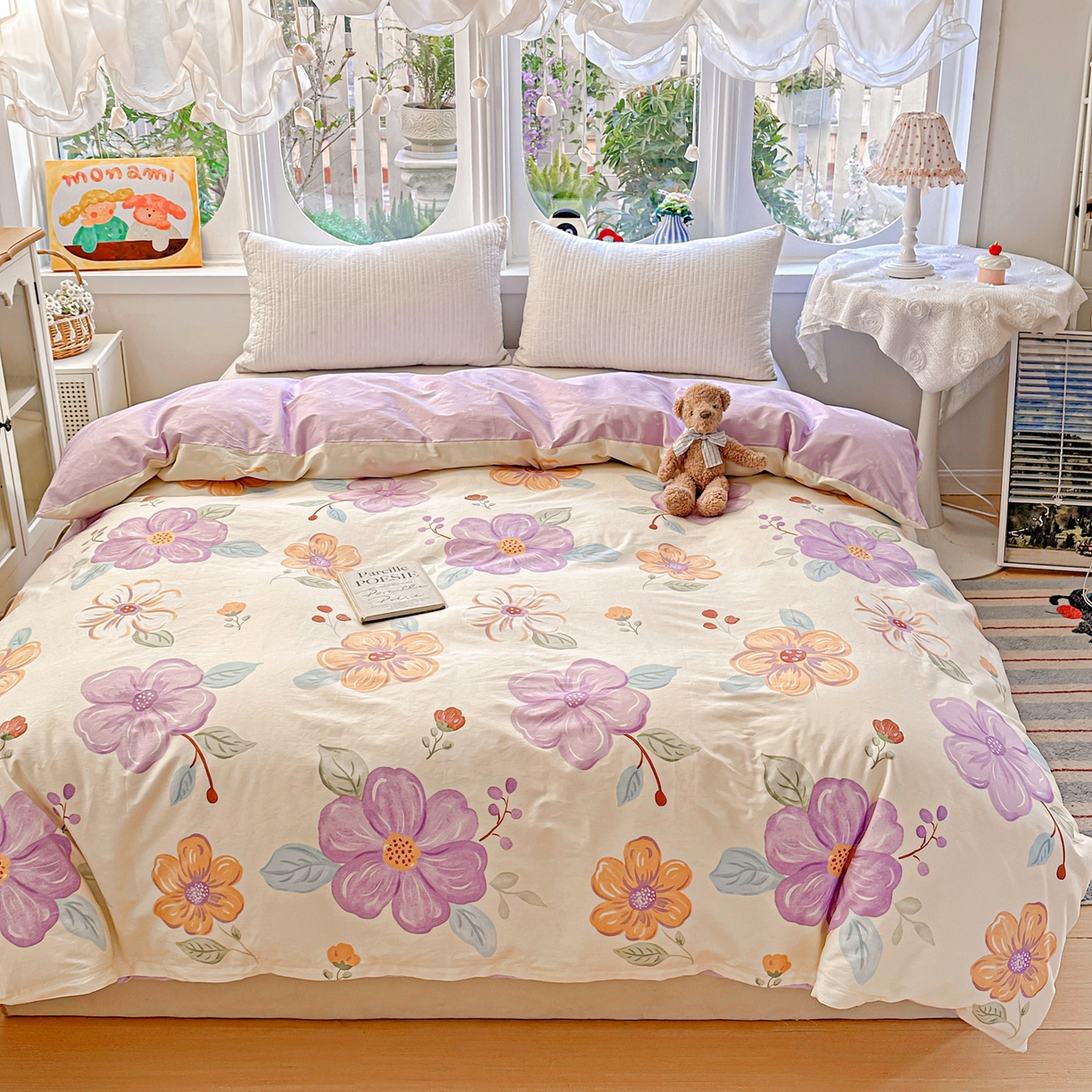 91家纺网 家纺一手货源 找家纺 佳汐蓝家纺 2026新款全棉纯棉加厚13376印花单品被套 被套单件 心怡如初