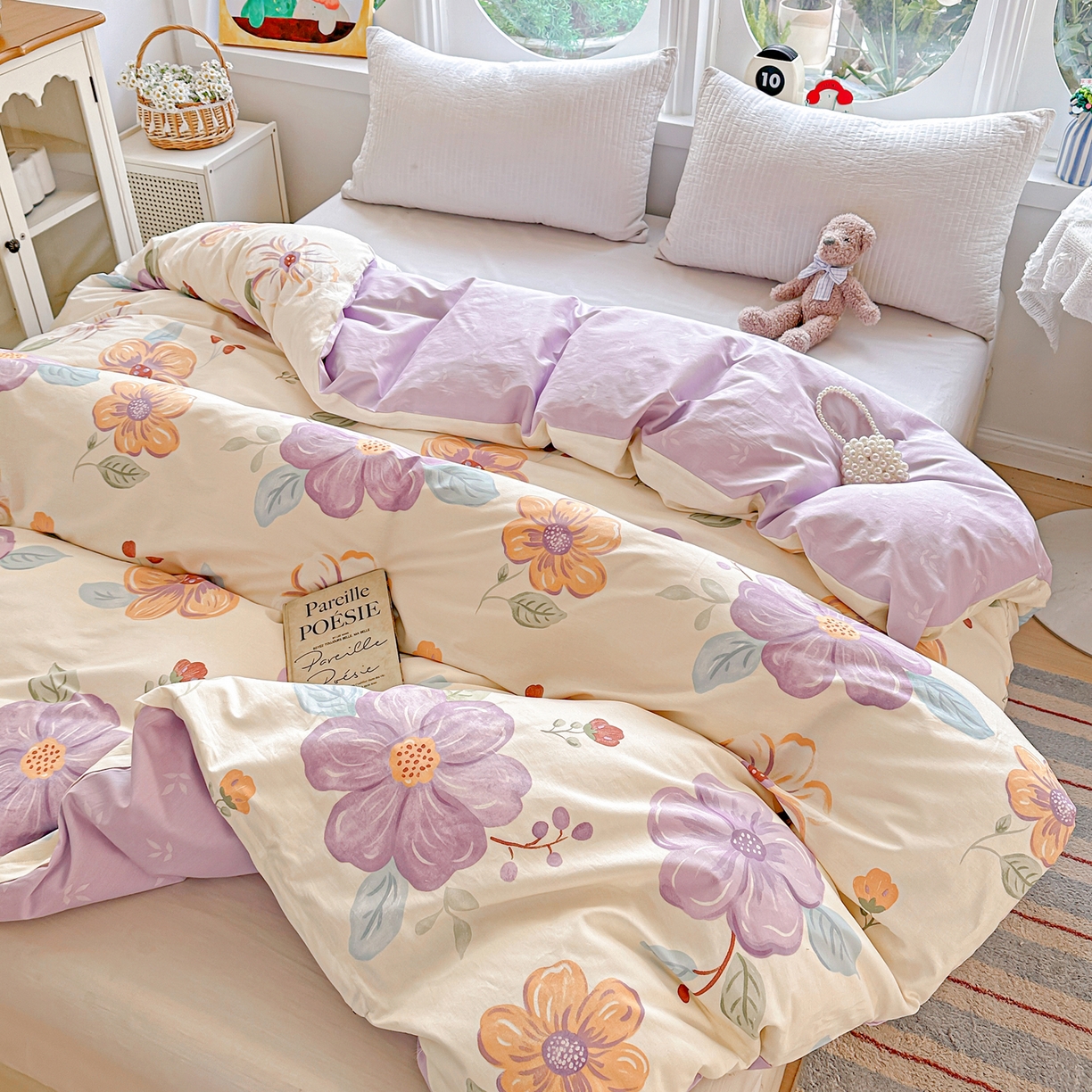 91家纺网 家纺一手货源 找家纺 佳汐蓝家纺 2026新款全棉纯棉加厚13376印花单品被套 被套单件 心怡如初