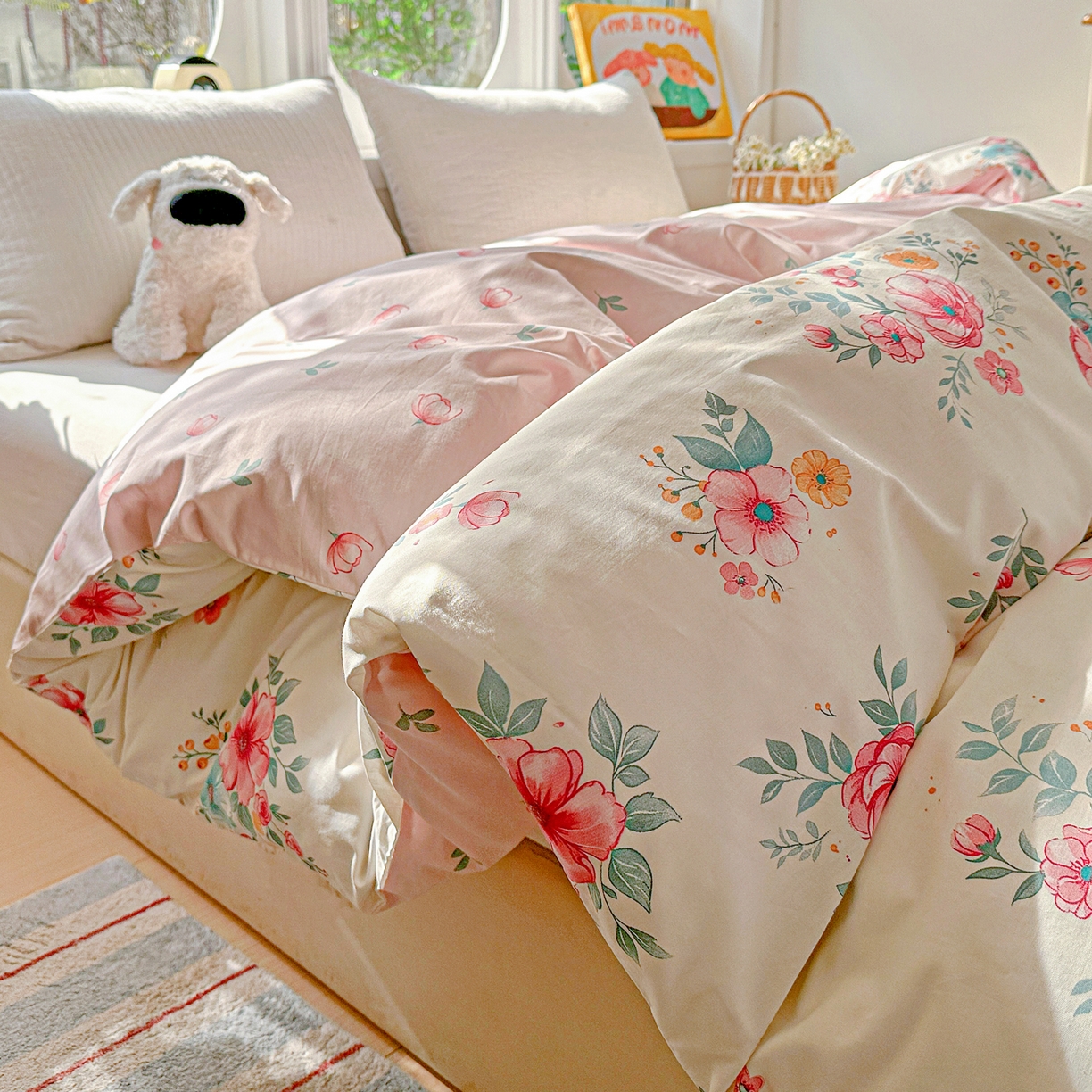 91家纺网 家纺一手货源 找家纺 佳汐蓝家纺 2026新款全棉纯棉加厚13376印花单品被套 被套单件 馨兰