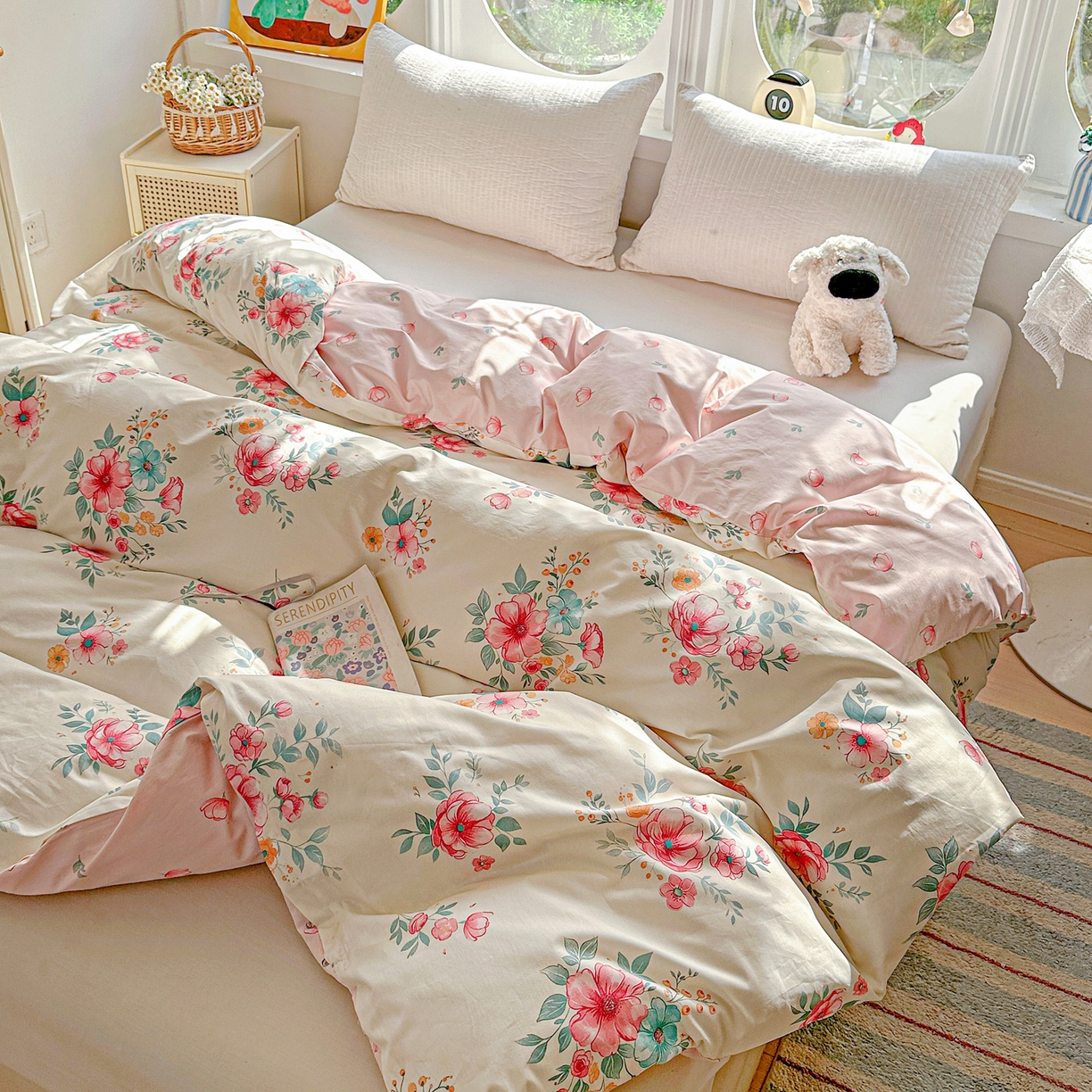 91家纺网 家纺一手货源 找家纺 佳汐蓝家纺 2026新款全棉纯棉加厚13376印花单品被套 被套单件 馨兰