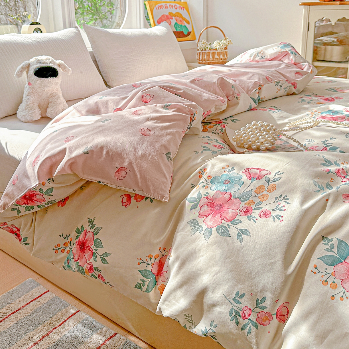 91家纺网 家纺一手货源 找家纺 佳汐蓝家纺 2026新款全棉纯棉加厚13376印花单品被套 被套单件 馨兰