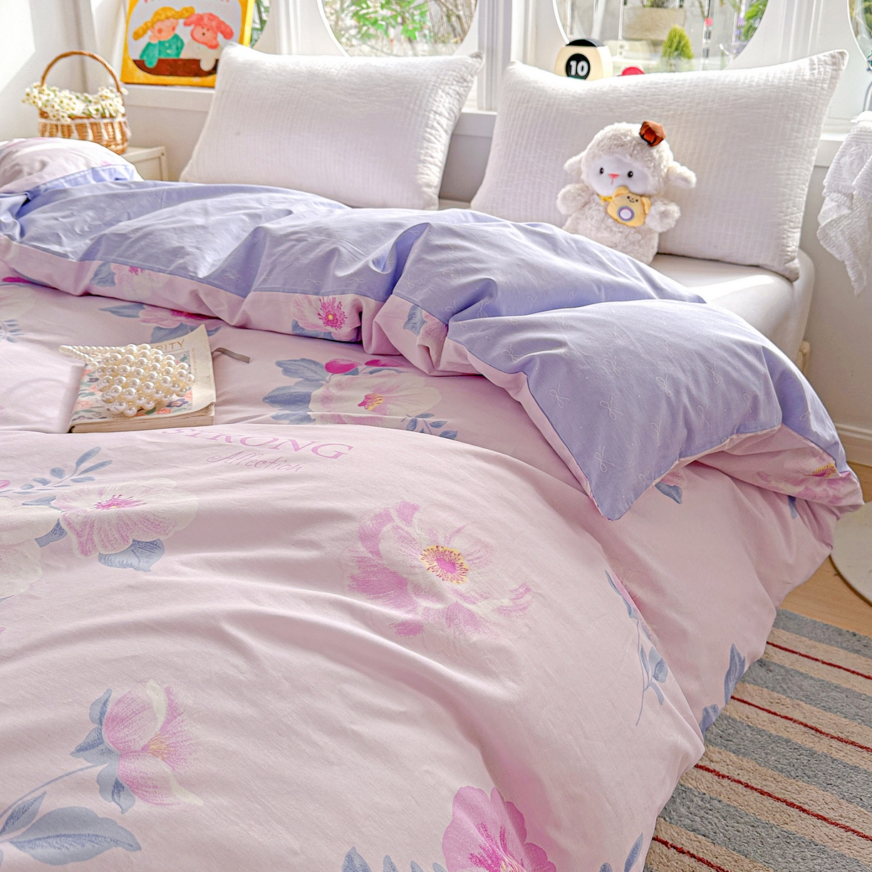 91家纺网 家纺一手货源 找家纺 佳汐蓝家纺 2026新款全棉纯棉加厚13376印花单品被套 被套单件 星漫