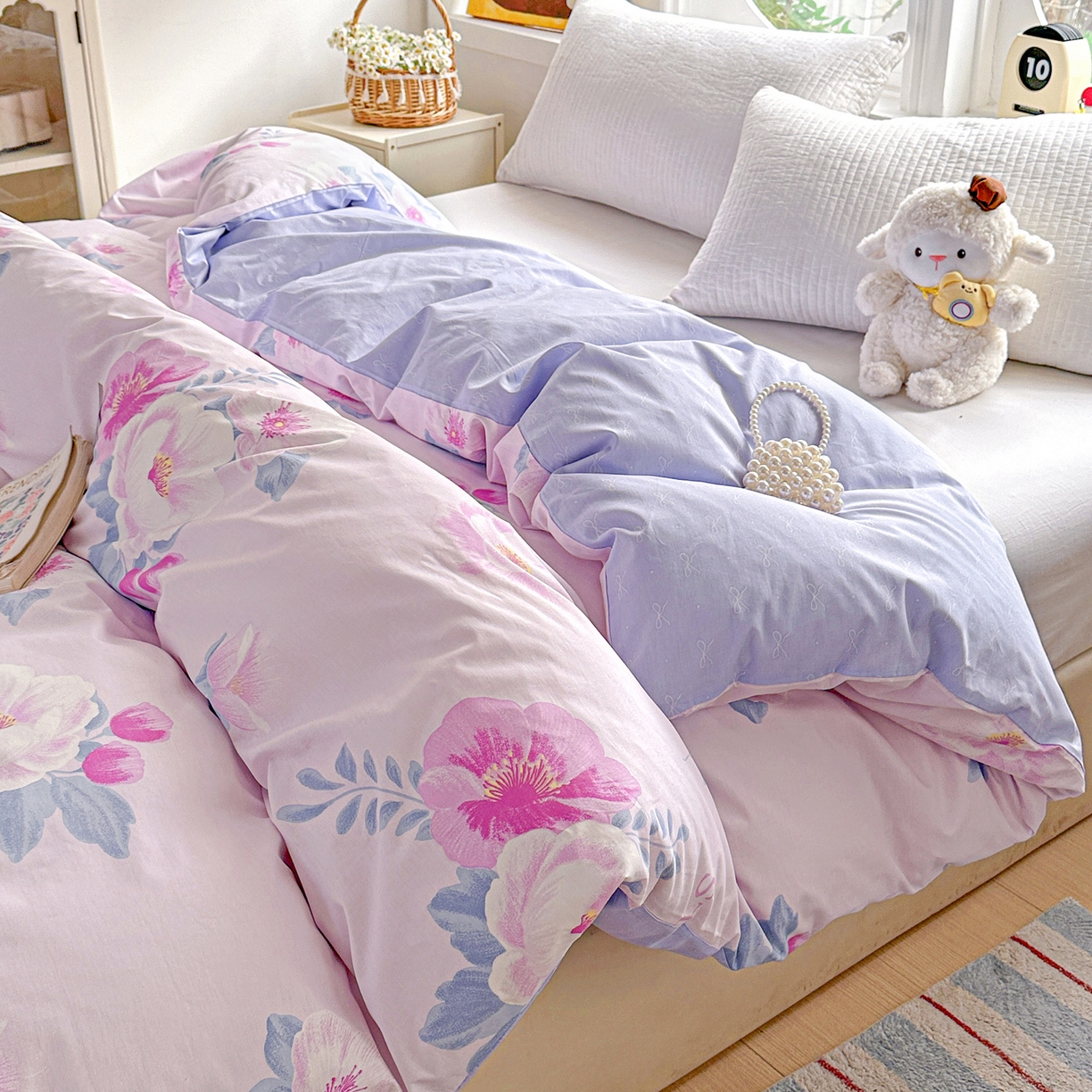 91家纺网 家纺一手货源 找家纺 佳汐蓝家纺 2026新款全棉纯棉加厚13376印花单品被套 被套单件 星漫