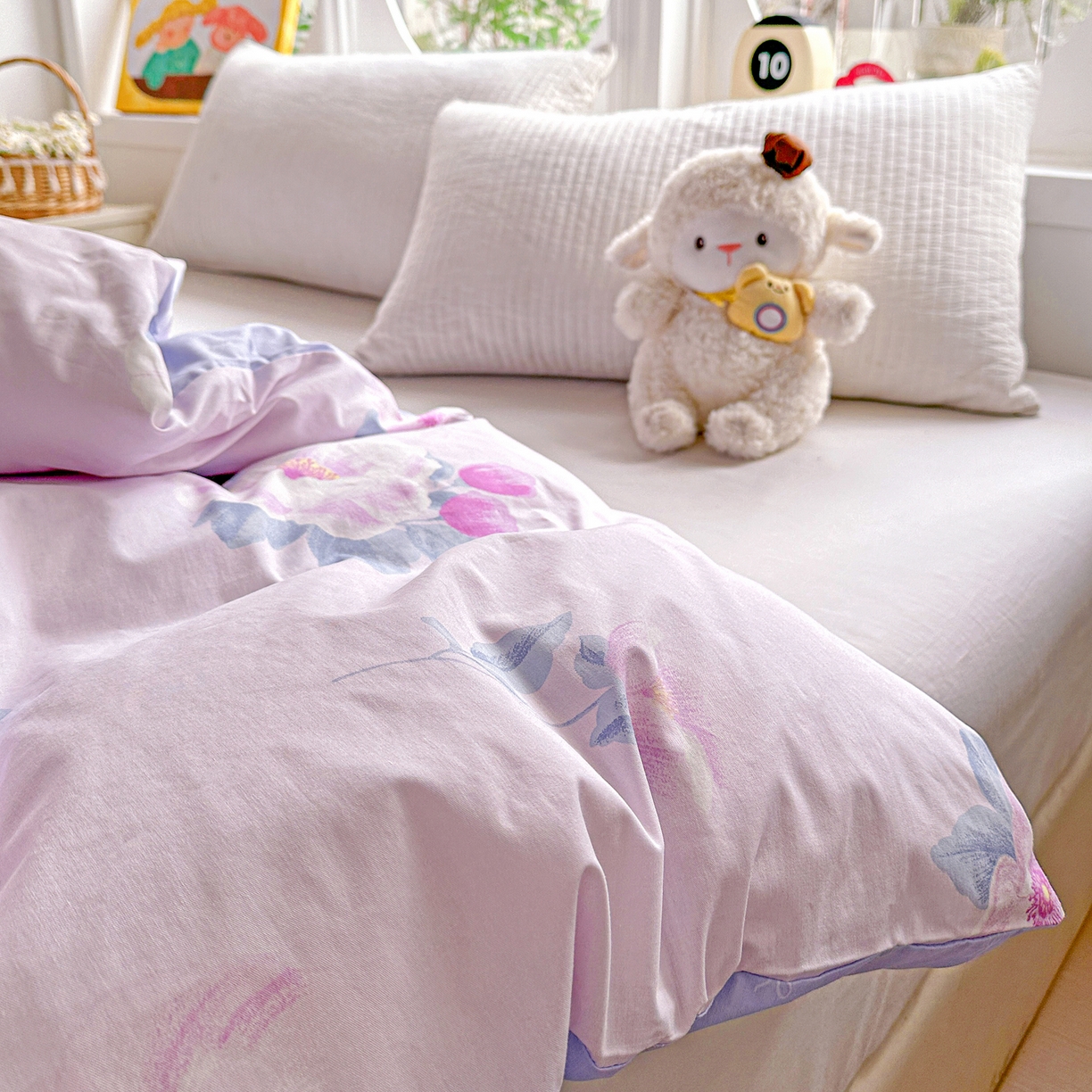 91家纺网 家纺一手货源 找家纺 佳汐蓝家纺 2026新款全棉纯棉加厚13376印花单品被套 被套单件 星漫