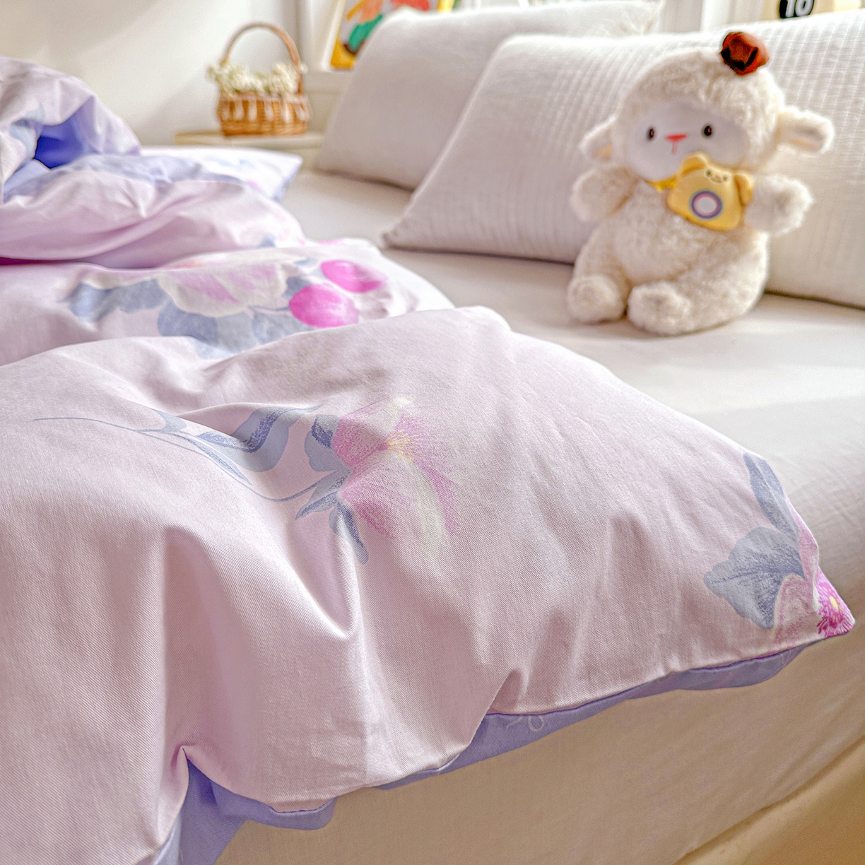 91家纺网 家纺一手货源 找家纺 佳汐蓝家纺 2026新款全棉纯棉加厚13376印花单品被套 被套单件 星漫