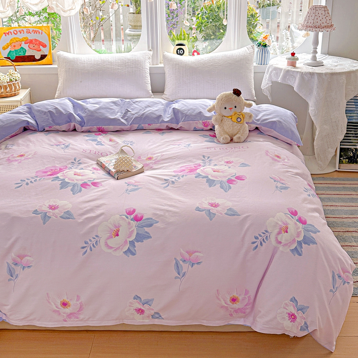 91家纺网 家纺一手货源 找家纺 佳汐蓝家纺 2026新款全棉纯棉加厚13376印花单品被套 被套单件 星漫