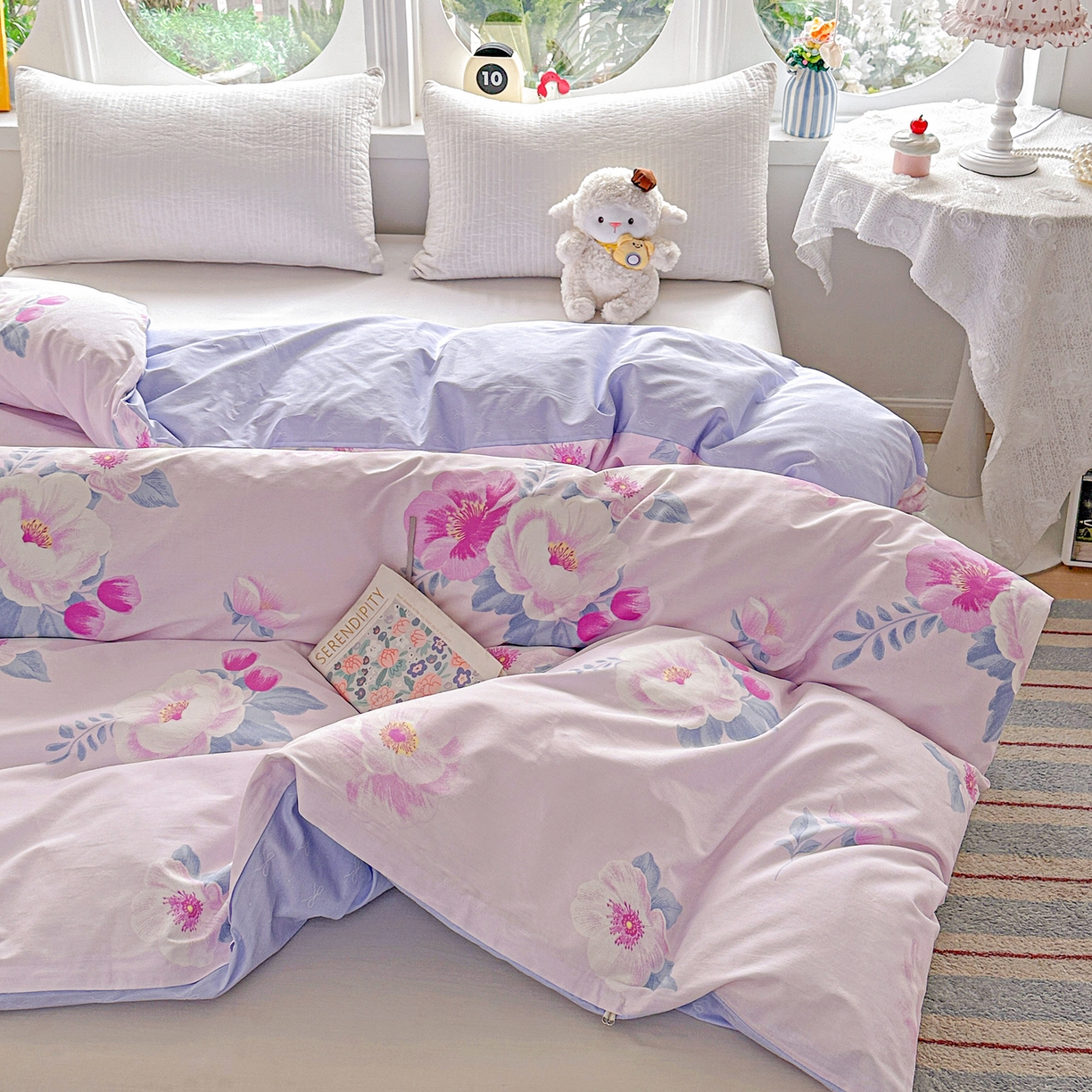 91家纺网 家纺一手货源 找家纺 佳汐蓝家纺 2026新款全棉纯棉加厚13376印花单品被套 被套单件 星漫