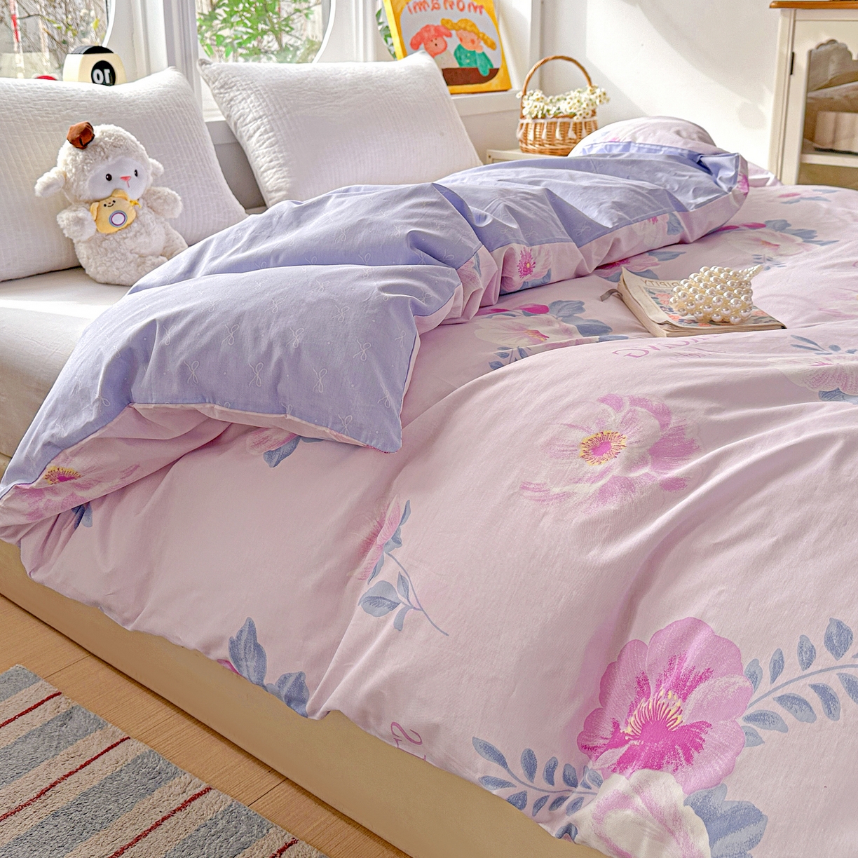 91家纺网 家纺一手货源 找家纺 佳汐蓝家纺 2026新款全棉纯棉加厚13376印花单品被套 被套单件 星漫