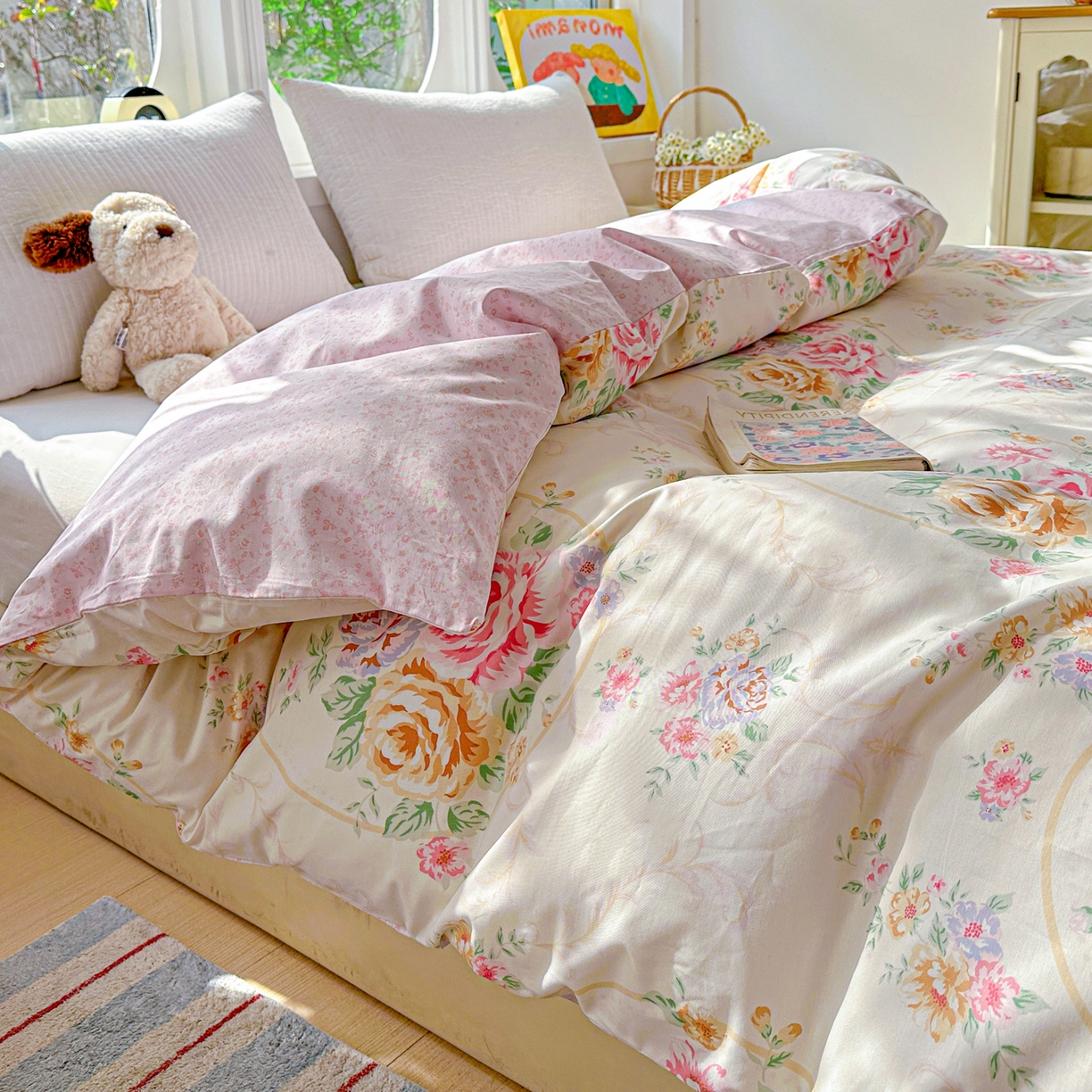 91家纺网 家纺一手货源 找家纺 佳汐蓝家纺 2026新款全棉纯棉加厚13376印花单品被套 被套单件 杏雨寻春