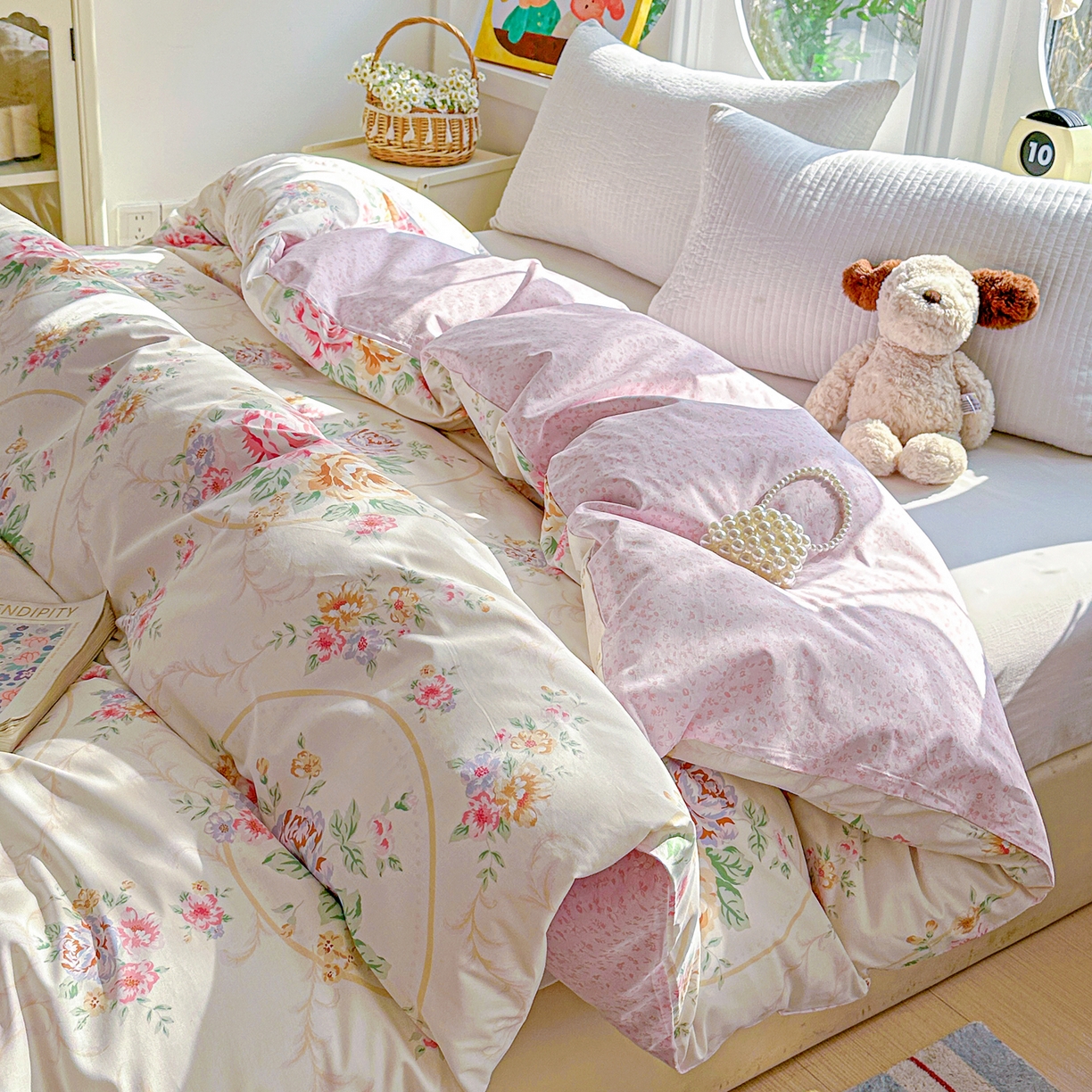 91家纺网 家纺一手货源 找家纺 佳汐蓝家纺 2026新款全棉纯棉加厚13376印花单品被套 被套单件 杏雨寻春