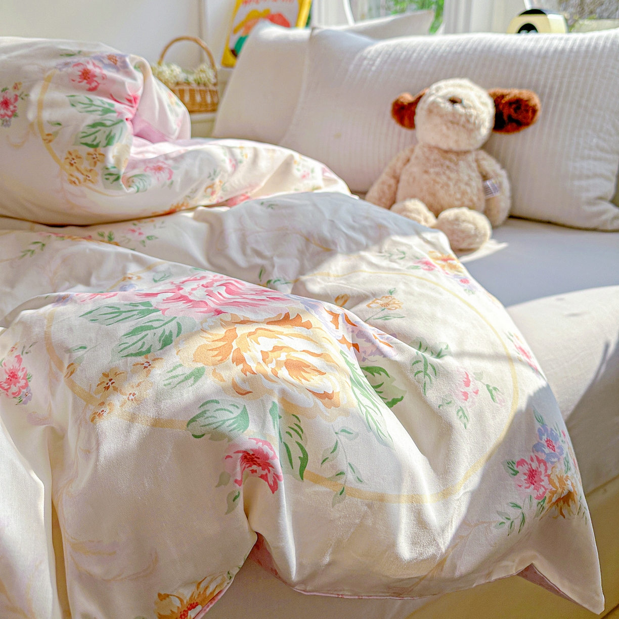 91家纺网 家纺一手货源 找家纺 佳汐蓝家纺 2026新款全棉纯棉加厚13376印花单品被套 被套单件 杏雨寻春