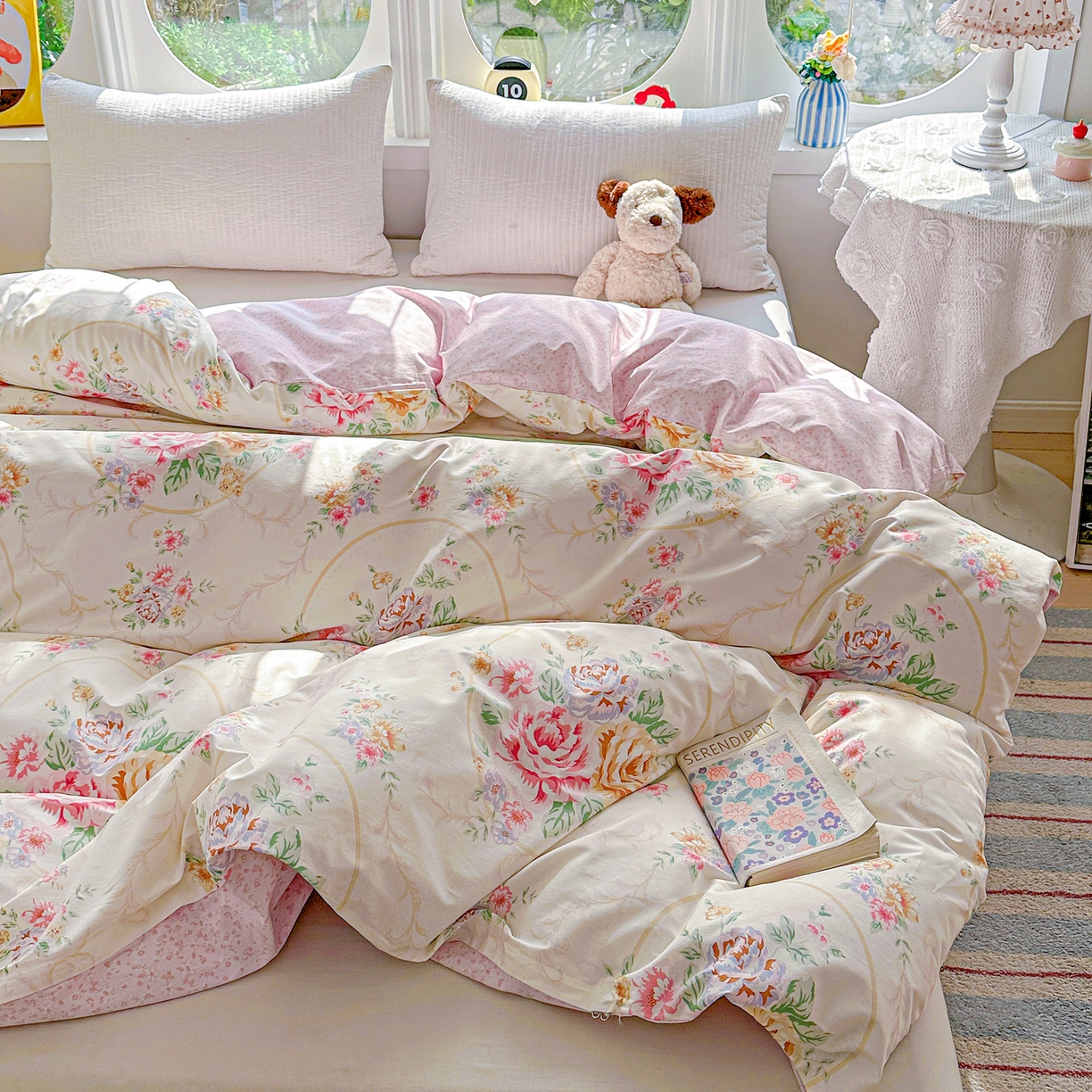 91家纺网 家纺一手货源 找家纺 佳汐蓝家纺 2026新款全棉纯棉加厚13376印花单品被套 被套单件 杏雨寻春