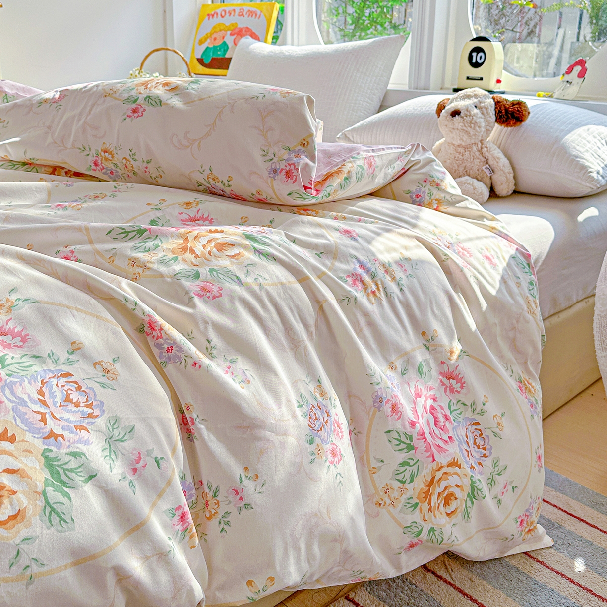 91家纺网 家纺一手货源 找家纺 佳汐蓝家纺 2026新款全棉纯棉加厚13376印花单品被套 被套单件 杏雨寻春