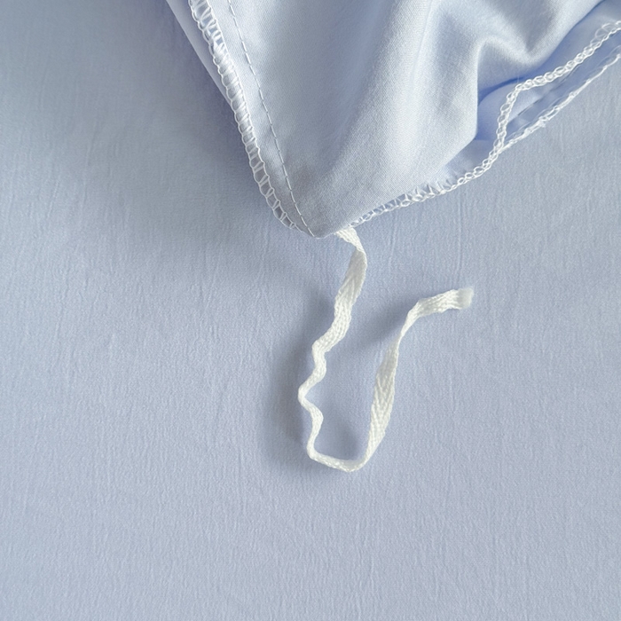 91家纺网 家纺一手货源 找家纺 逸林家纺《原希尔顿逸林》 2026新款春款古法水洗棉法式立体全棉花边拼接款四件套学生三件套单品被套枕套 兔子园