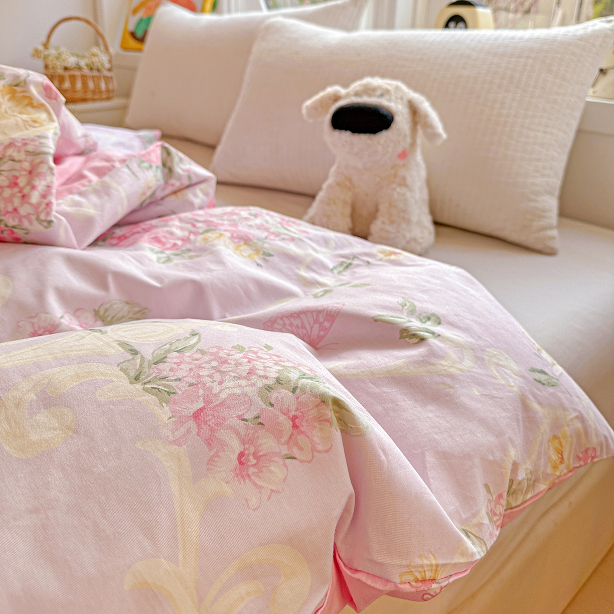 91家纺网 家纺一手货源 找家纺 佳汐蓝家纺 2026新款全棉纯棉加厚13376印花单品被套 被套单件 嫣语花开