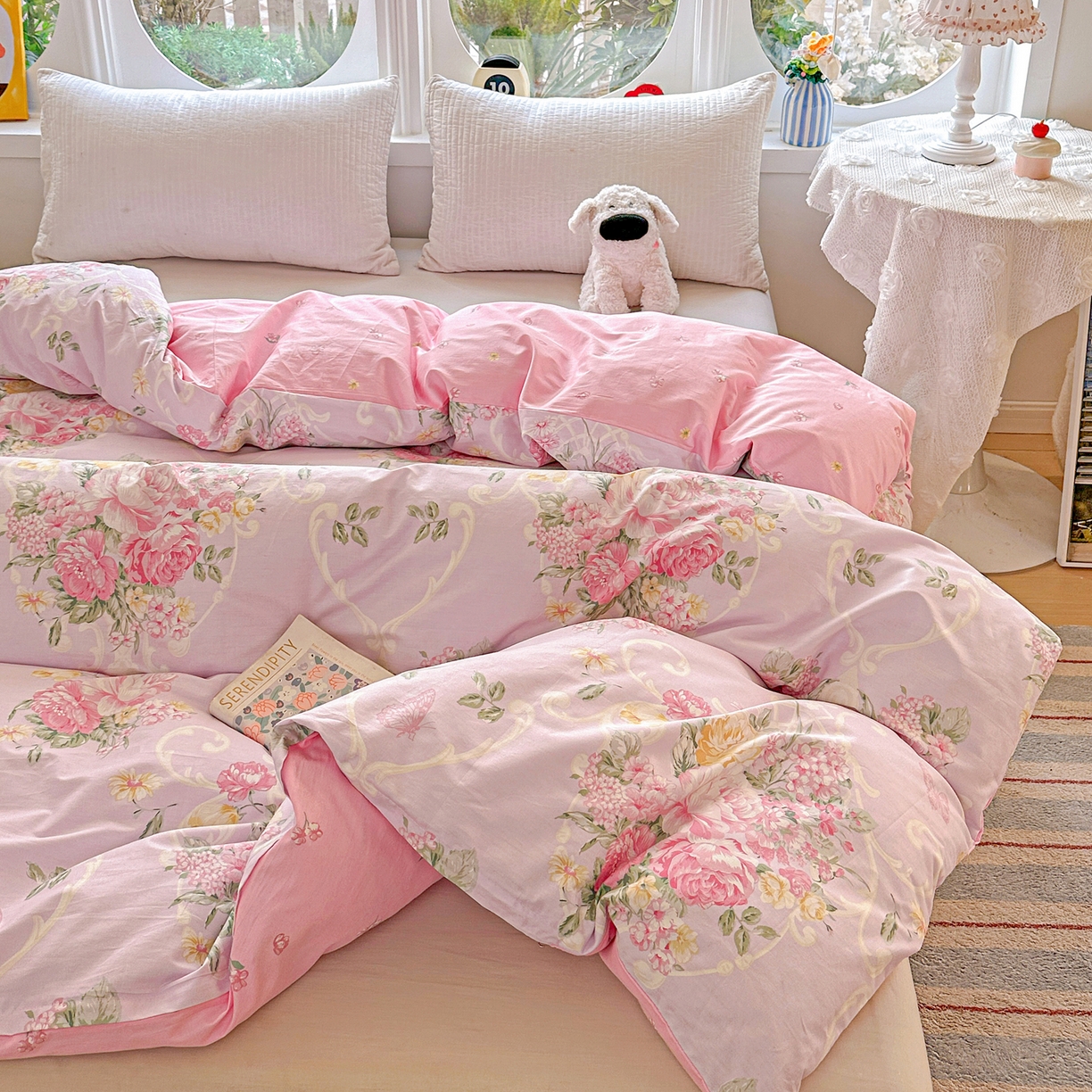 91家纺网 家纺一手货源 找家纺 佳汐蓝家纺 2026新款全棉纯棉加厚13376印花单品被套 被套单件 嫣语花开