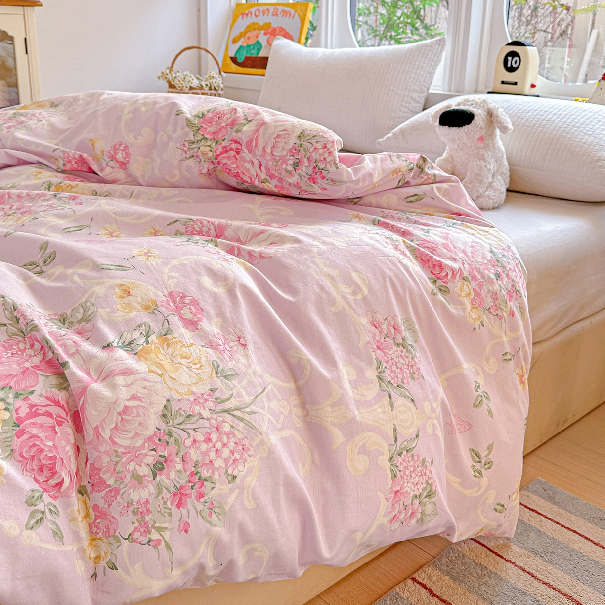 91家纺网 家纺一手货源 找家纺 佳汐蓝家纺 2026新款全棉纯棉加厚13376印花单品被套 被套单件 嫣语花开